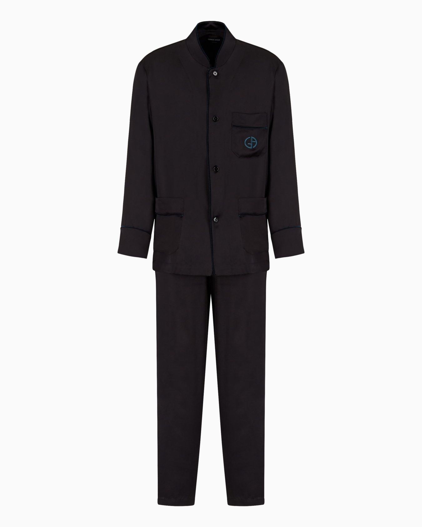 Silk monogrammed pyjamas Slide 0