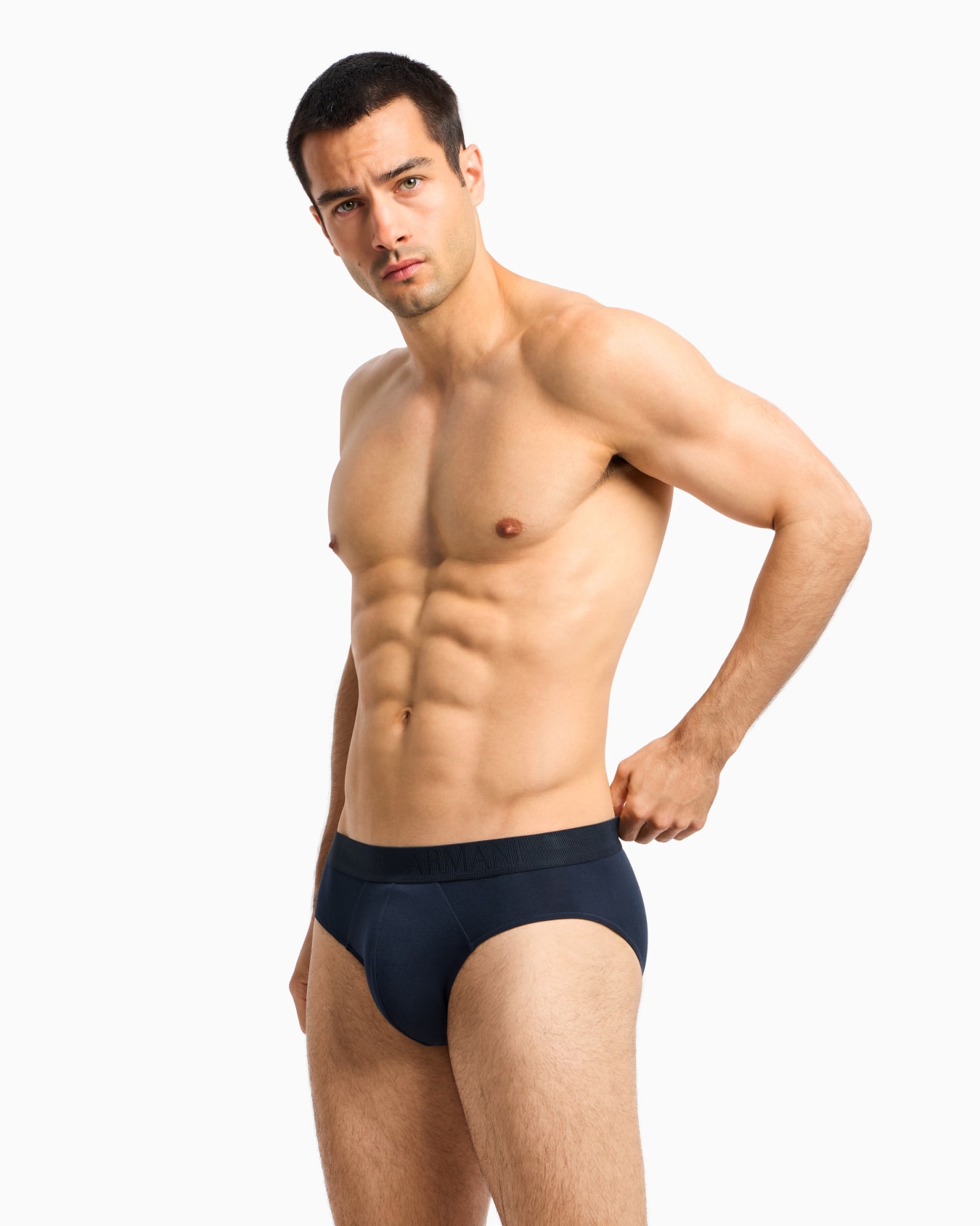 Pack of three stretch jersey briefs Slide 1