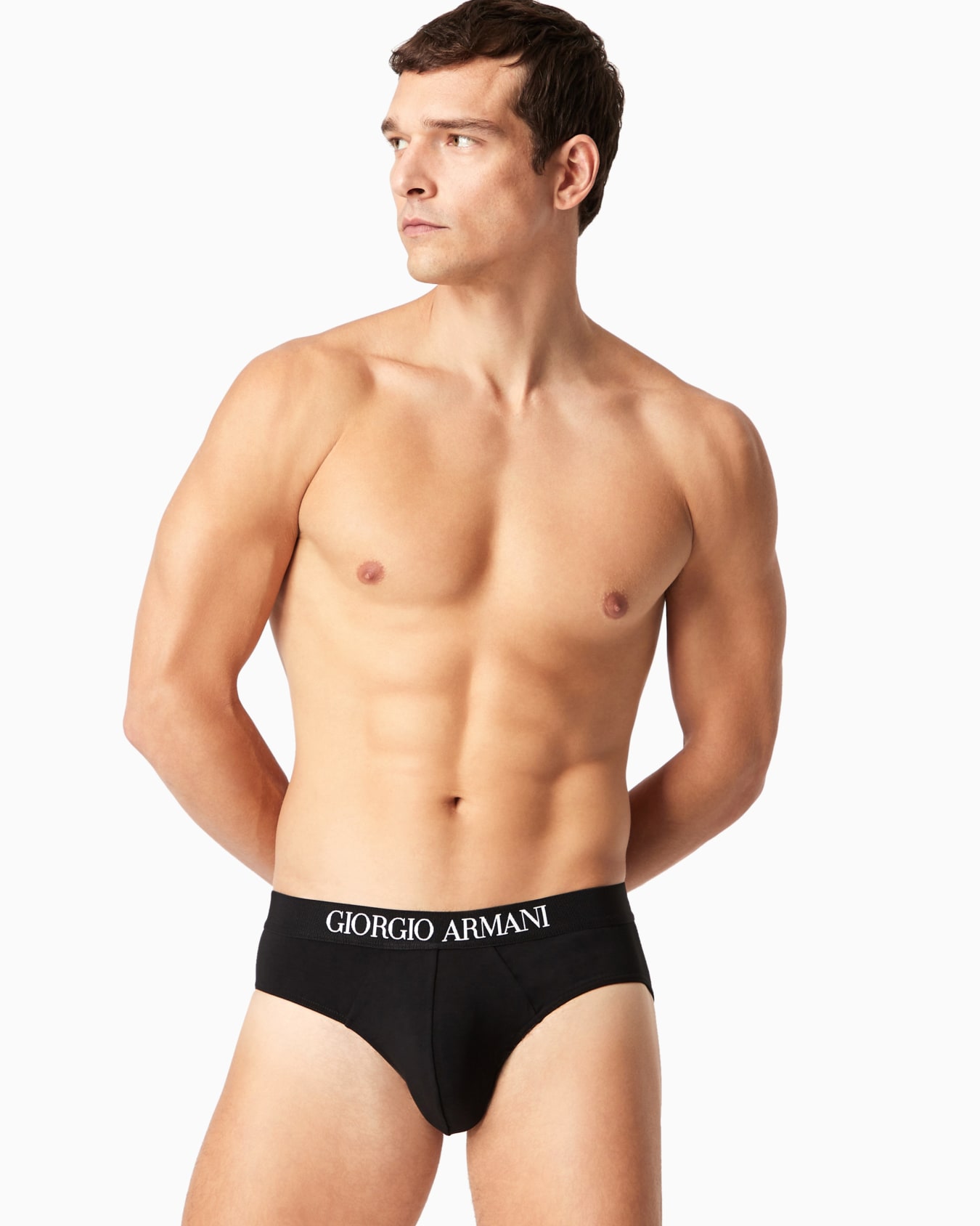 Two-pack of stretch cotton briefs Slide 1