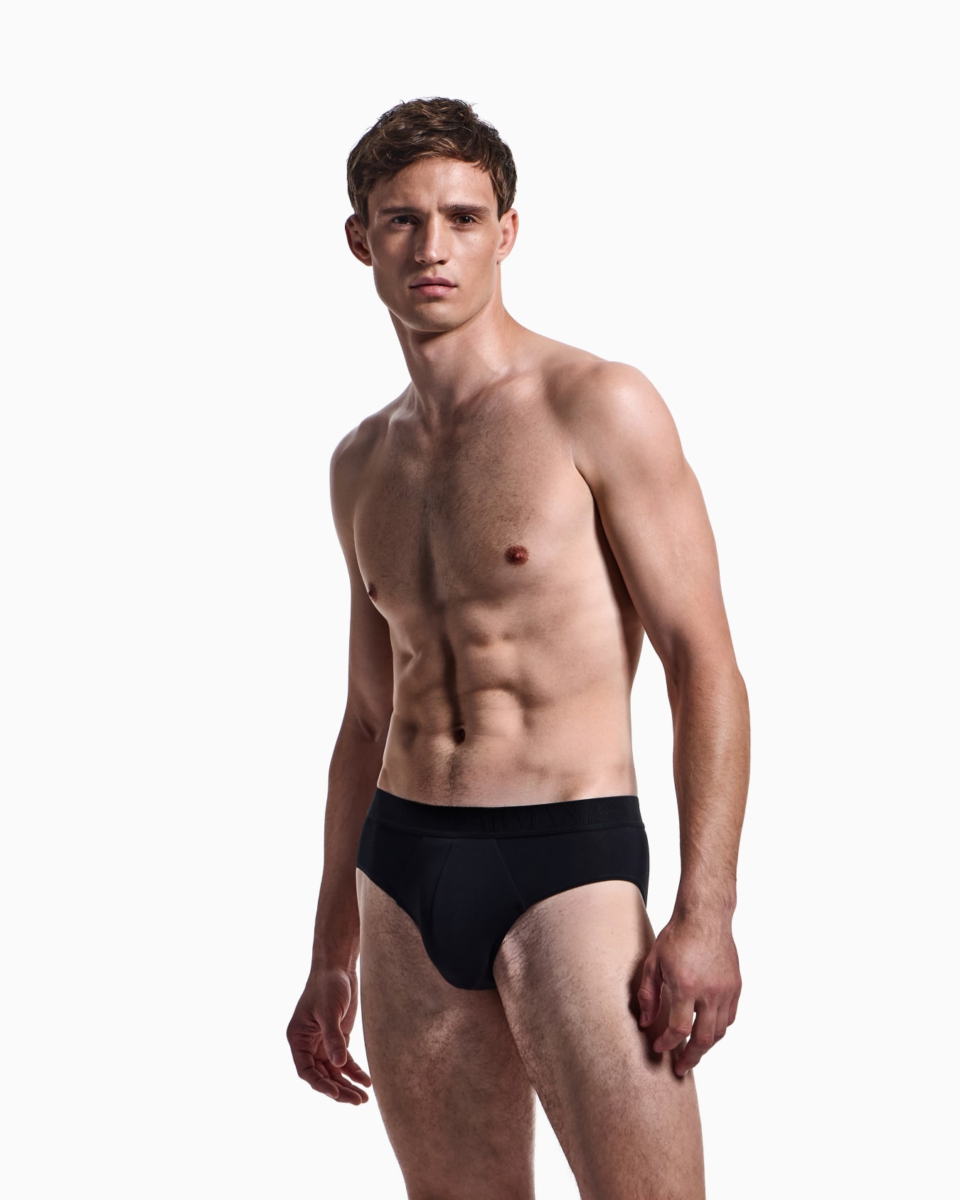 Stretch jersey briefs with logo band Slide 1