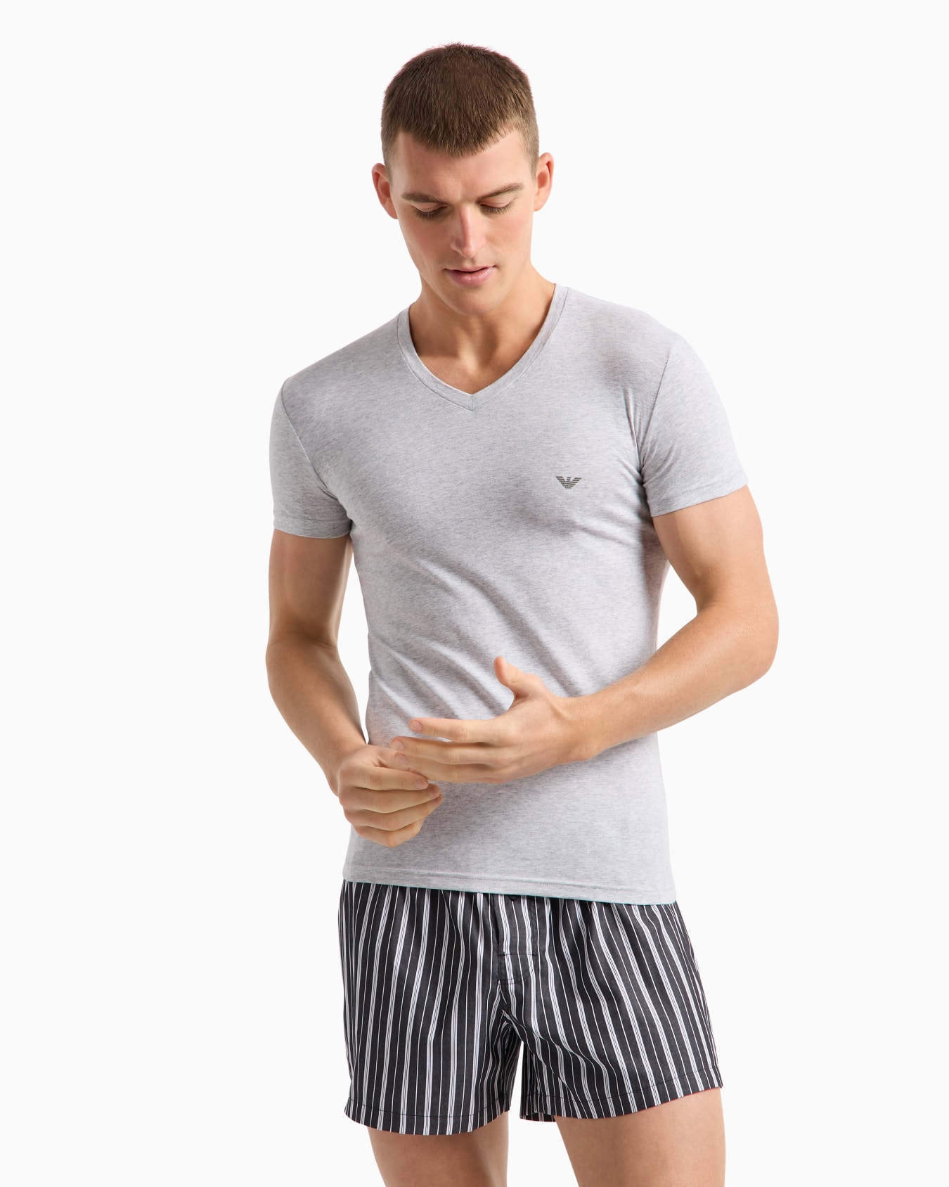 T-shirt underwear basic scollo V Slide 1