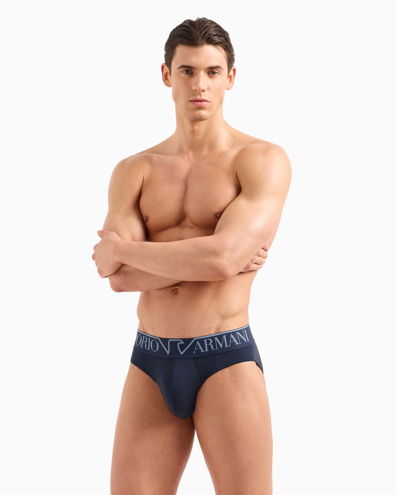 Calzoncillo slip de algodón orgánico con megalogotipo ASV Diapositiva 1