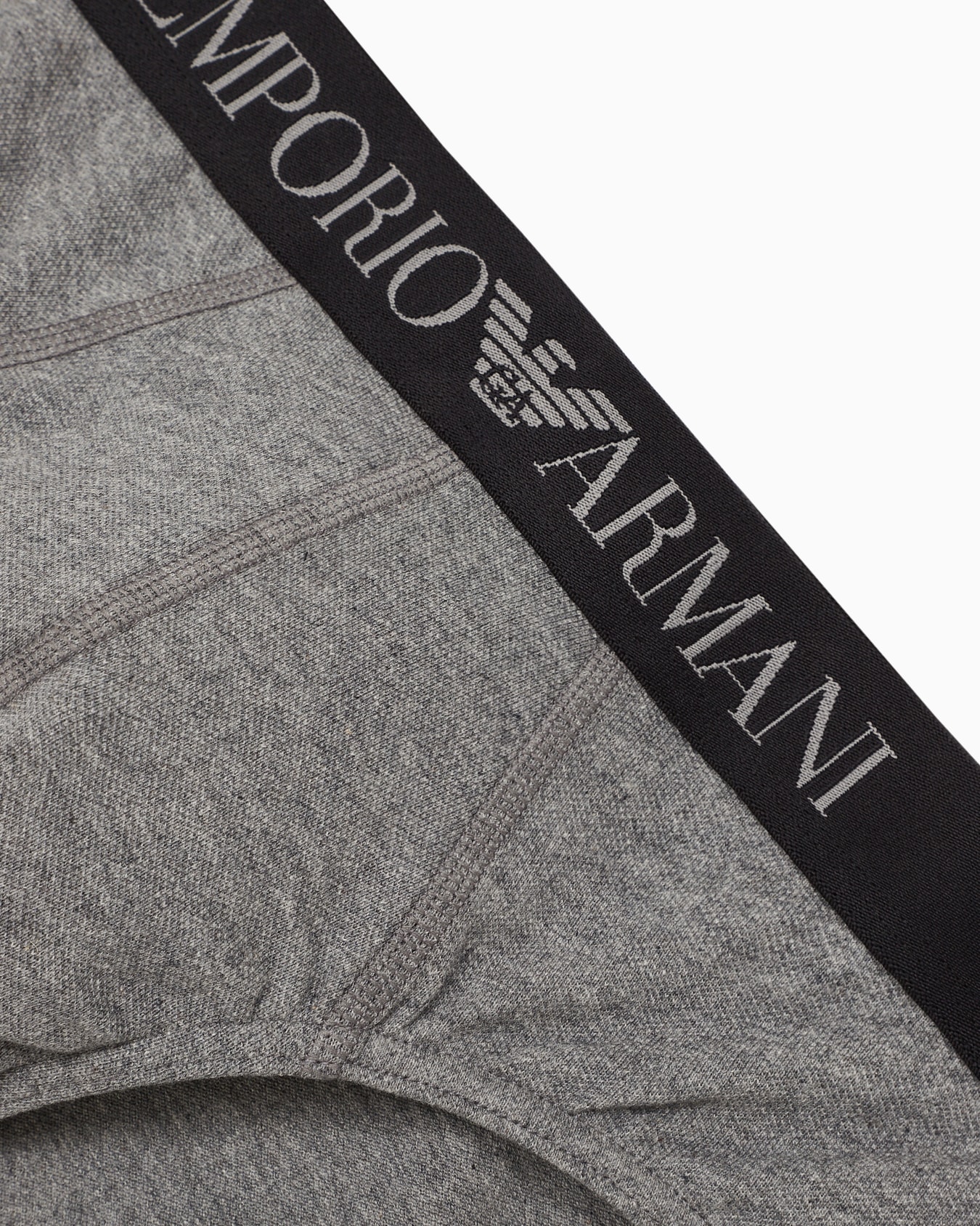 Stretch piqué briefs with logo waistband Slide 3