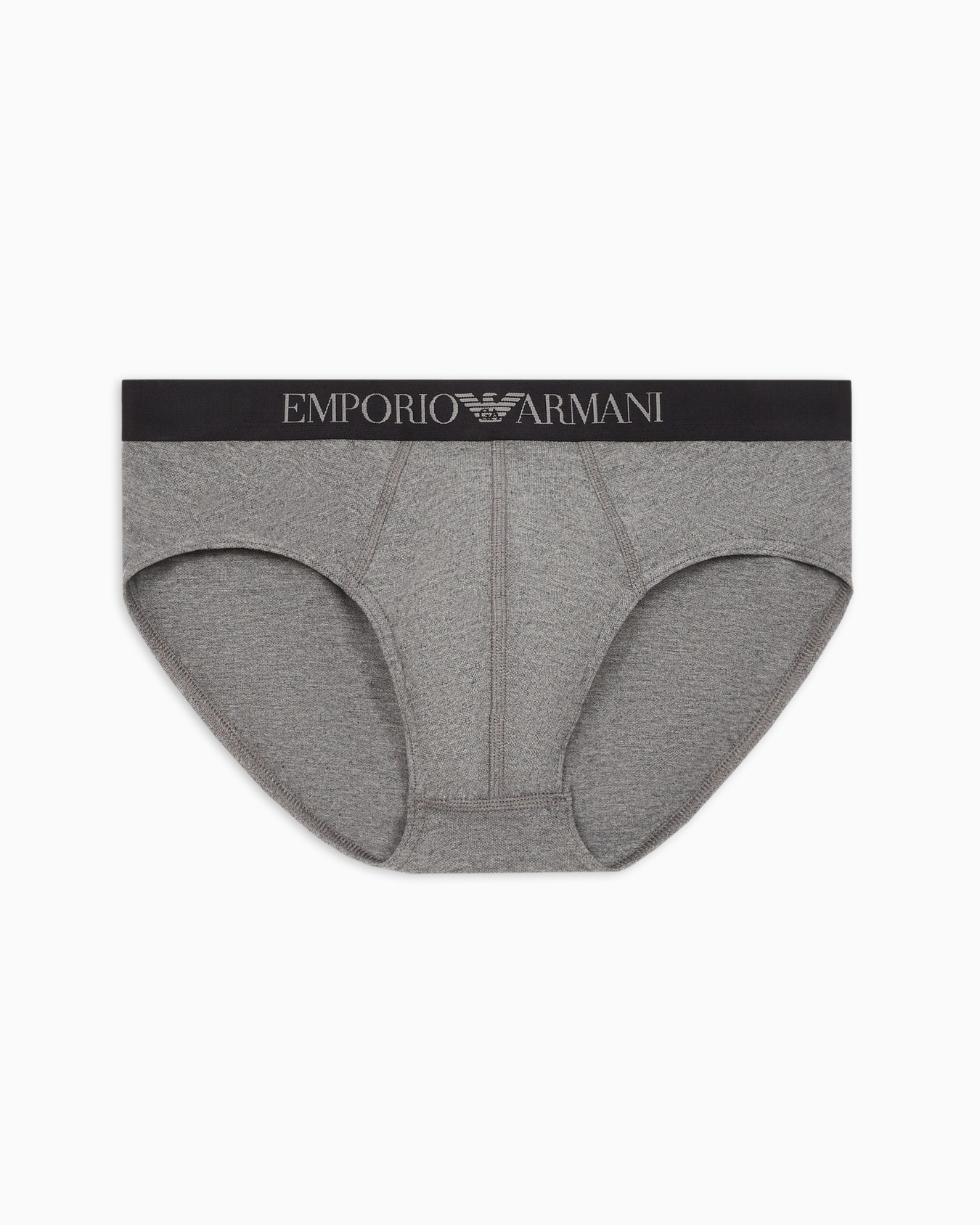Stretch piqué briefs with logo waistband Slide 0