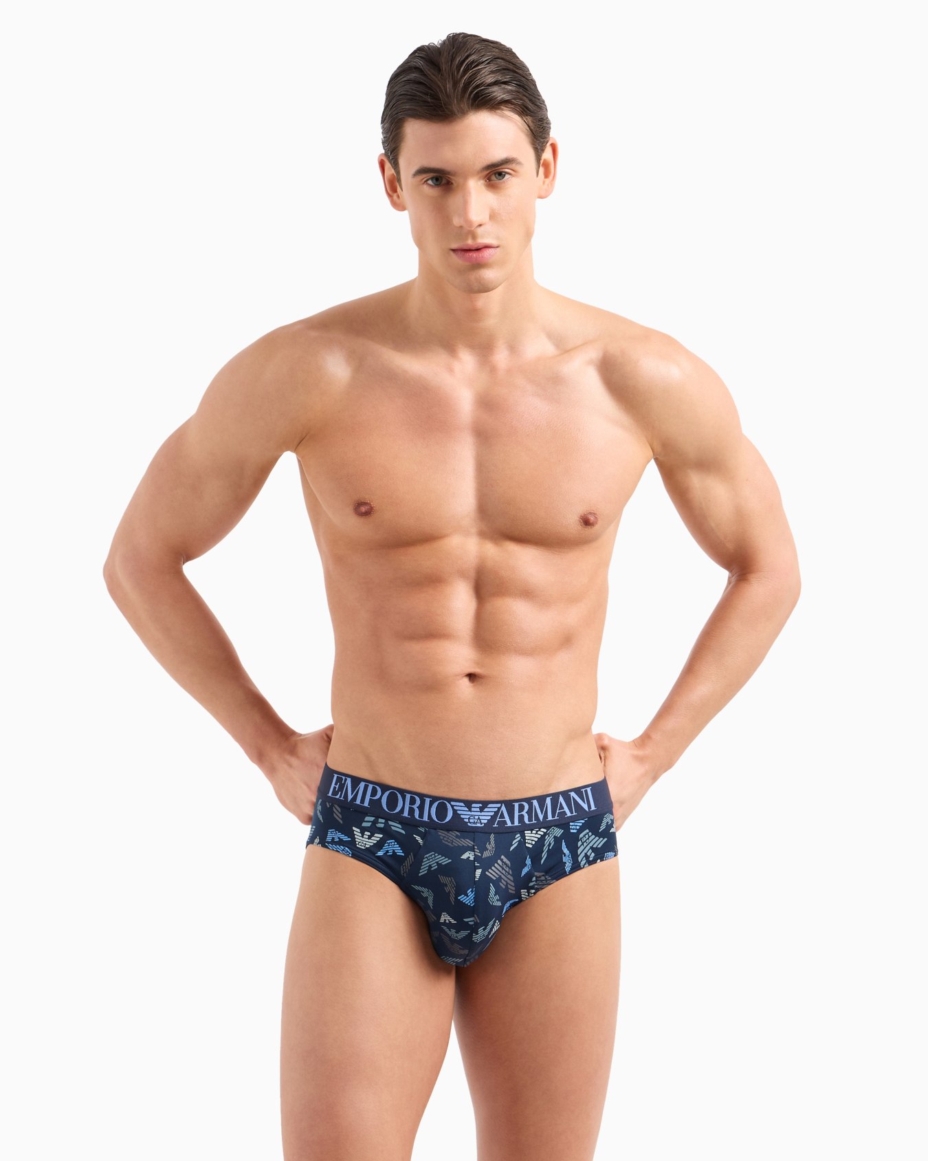 ASV all-over print recycled microfibre briefs Slide 1