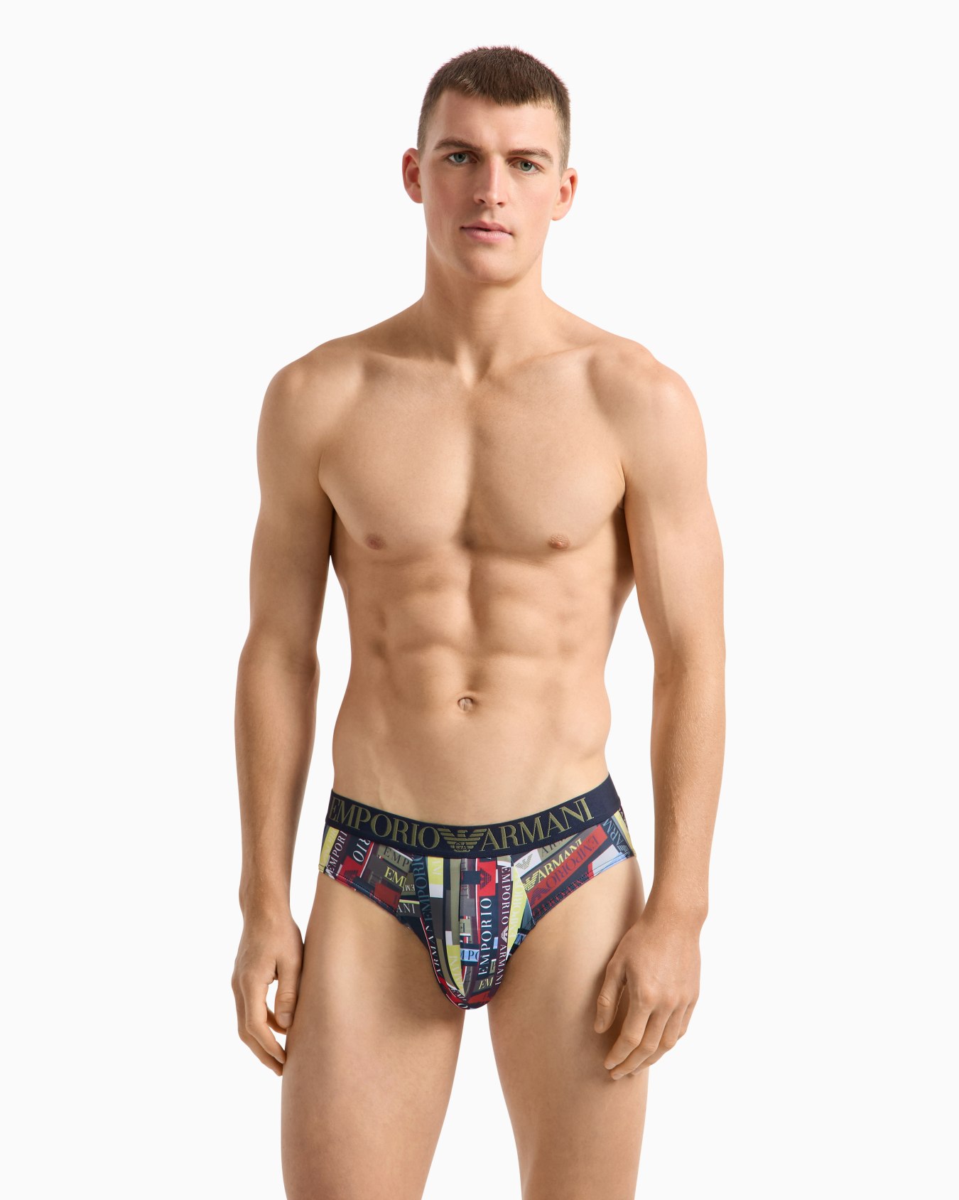 ASV all-over print recycled microfibre briefs Slide 1