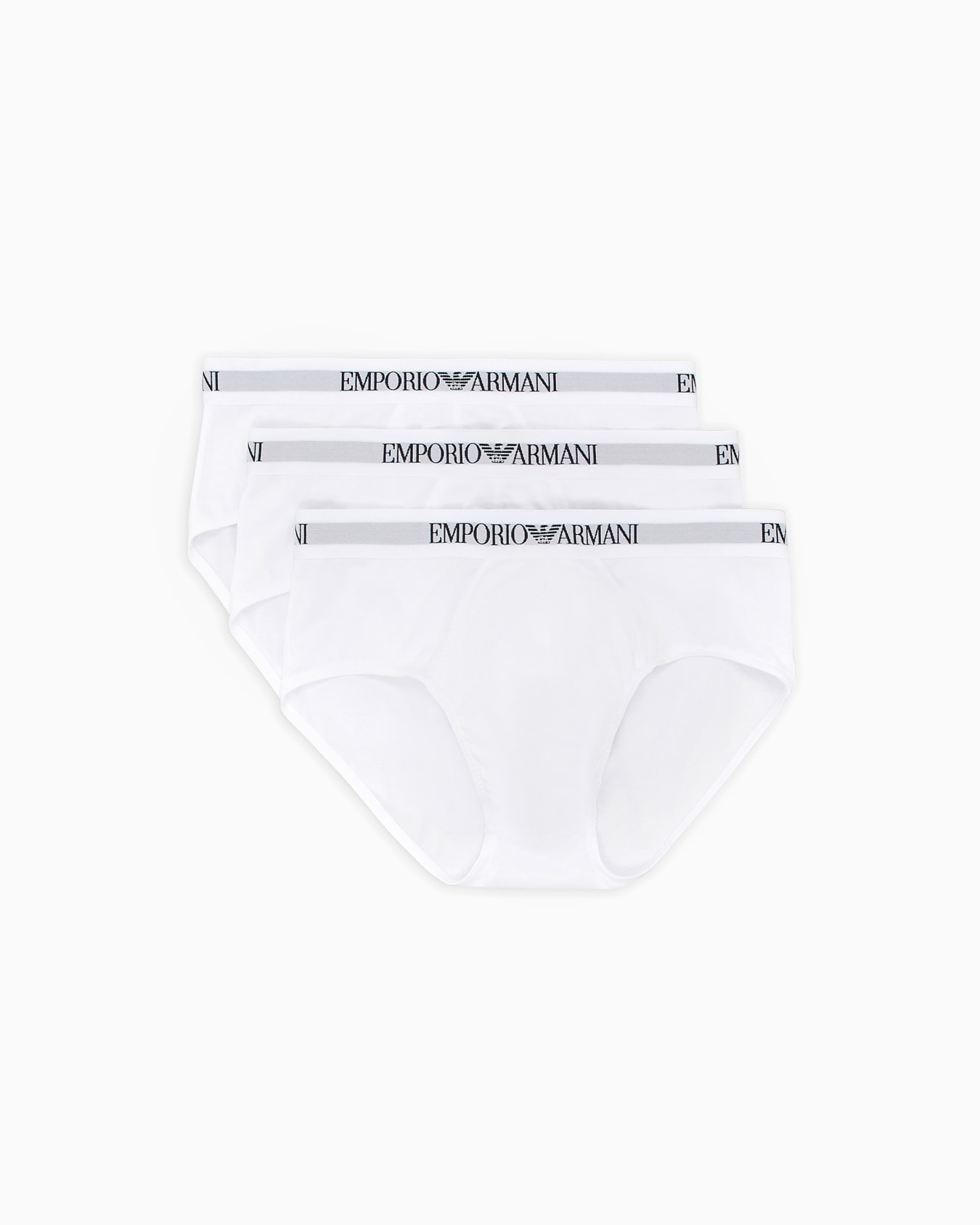 Three-pack of briefs with logo waistband Slide 0