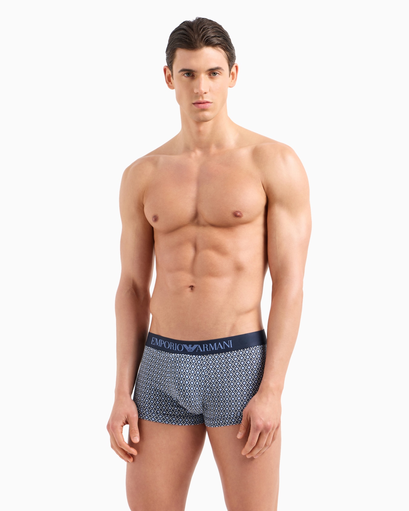 Two-pack of boxer briefs with a mixed pattern print Slide 1