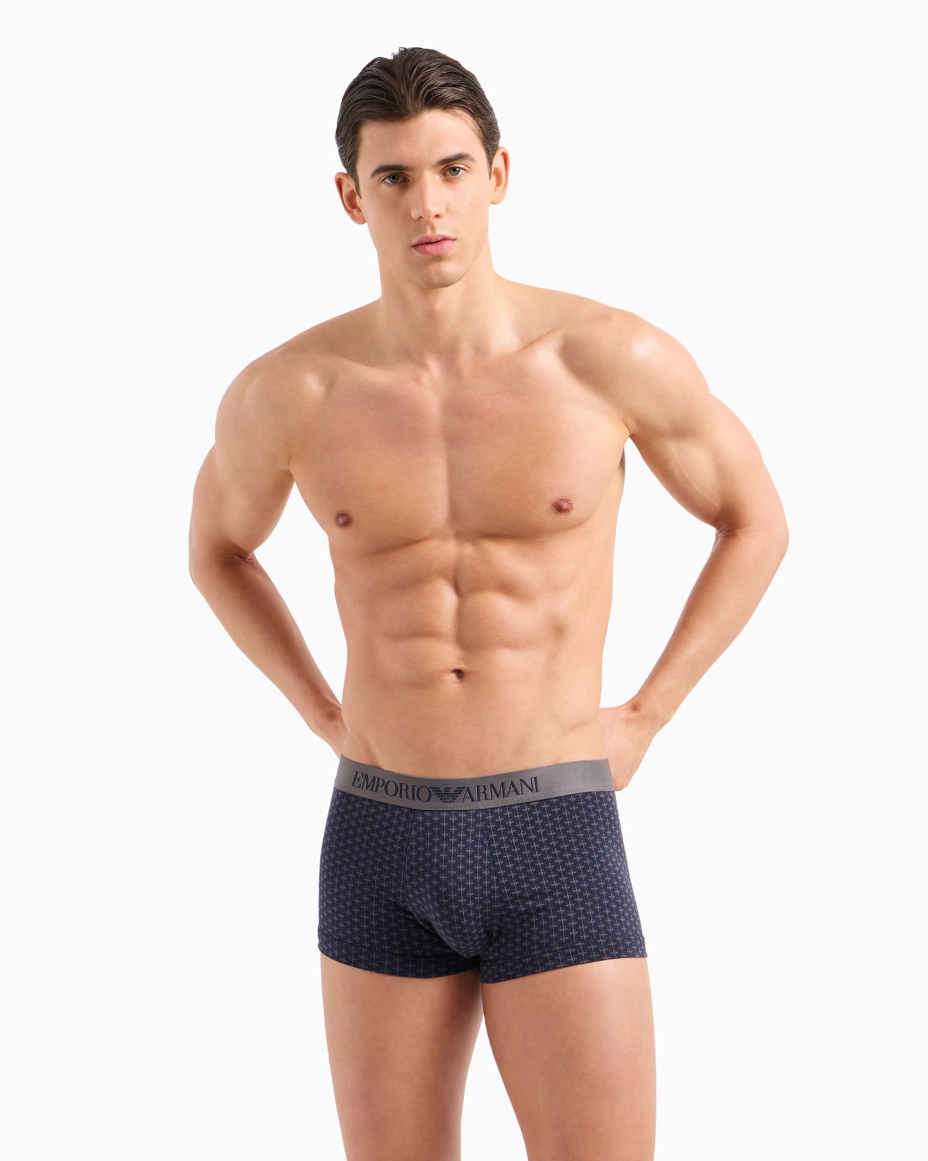 Lot de 2 boxers courts avec imprimé à différents motifs Diapositive 1