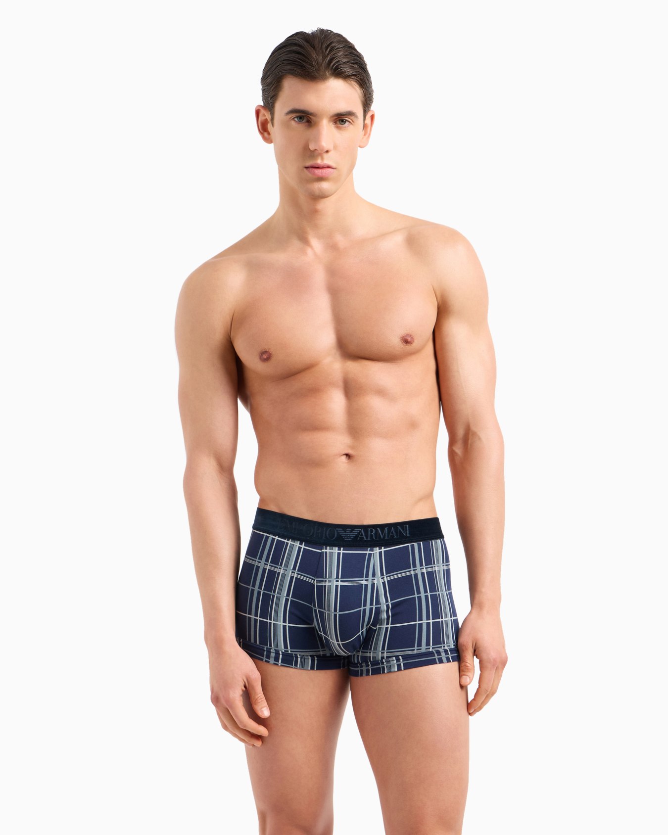 Two-pack of boxer briefs with logo velvet waistband Slide 1