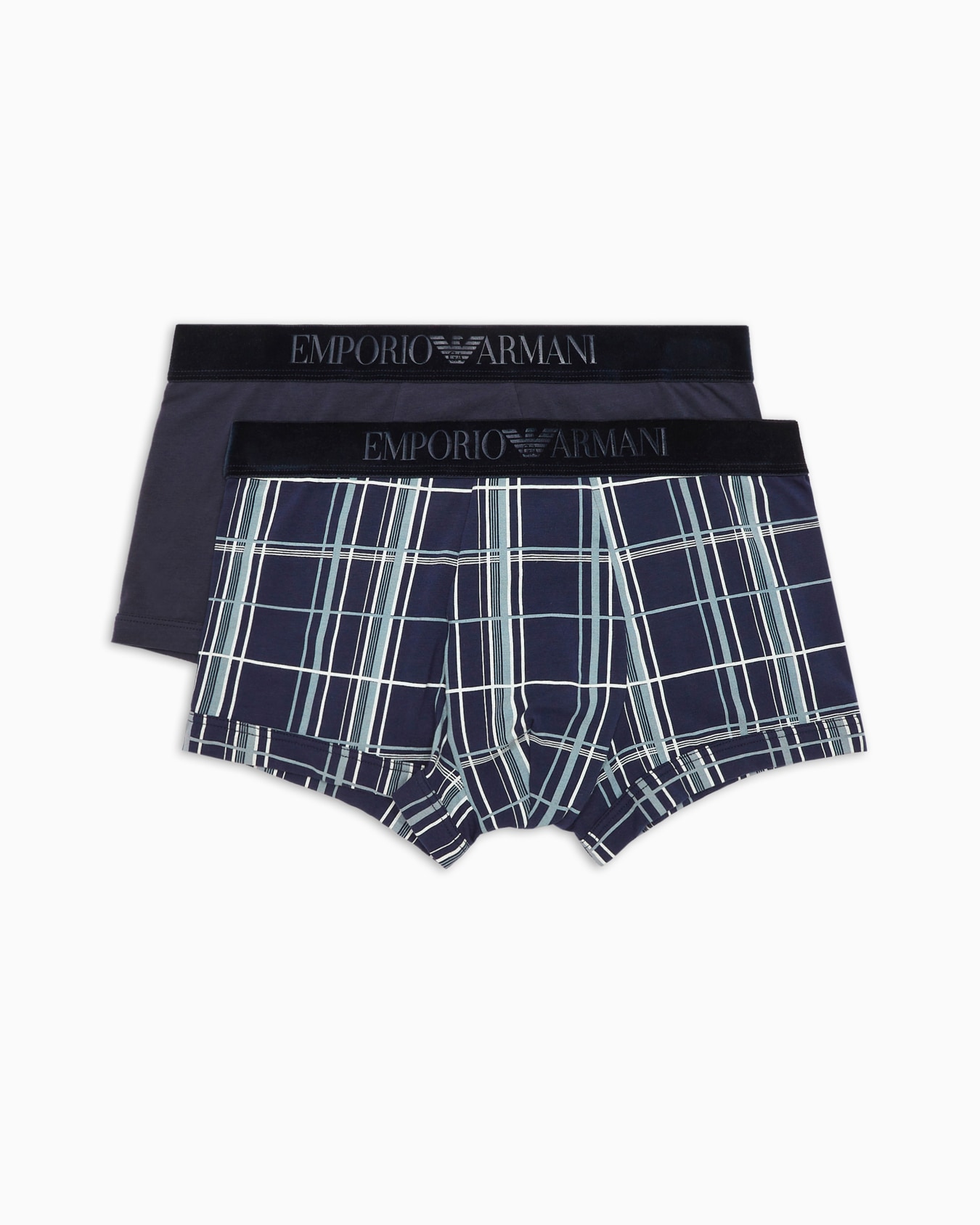 Two-pack of boxer briefs with logo velvet waistband Slide 0