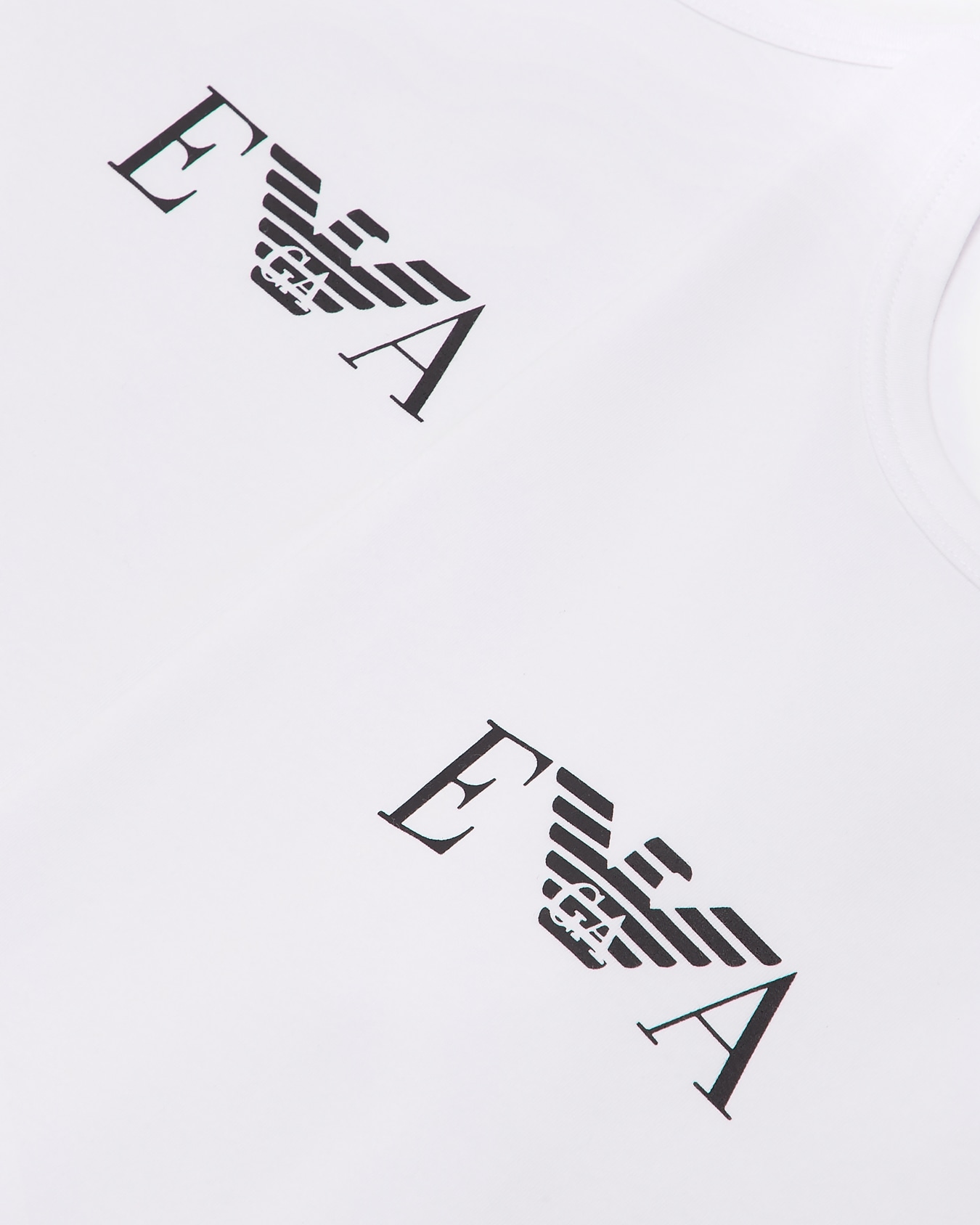 Two-pack of regular-fit underwear T-shirts with essential monogram logo Slide 1