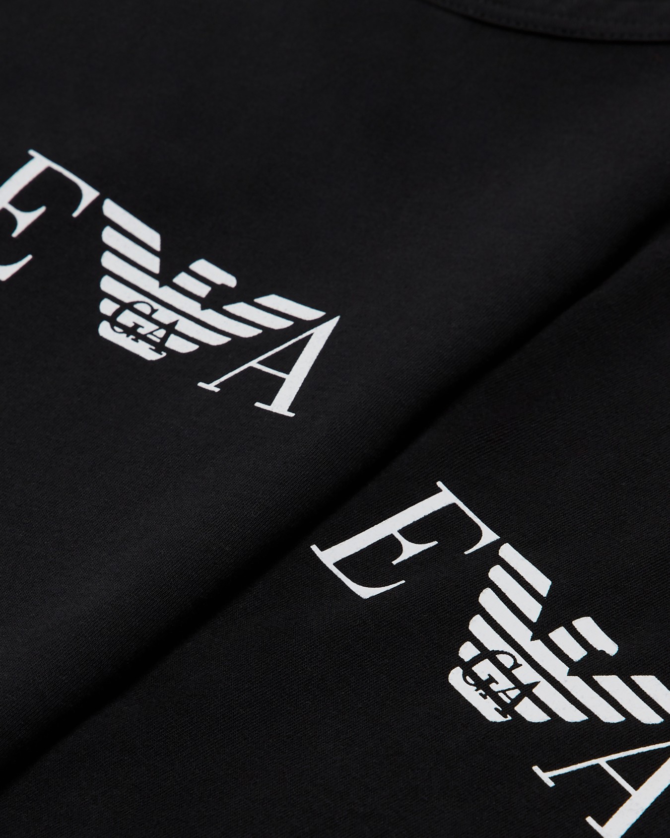 Lot composé de 2 T-shirts d'interieur à coupe classique avec logo monogramme épuré Diapositive 3