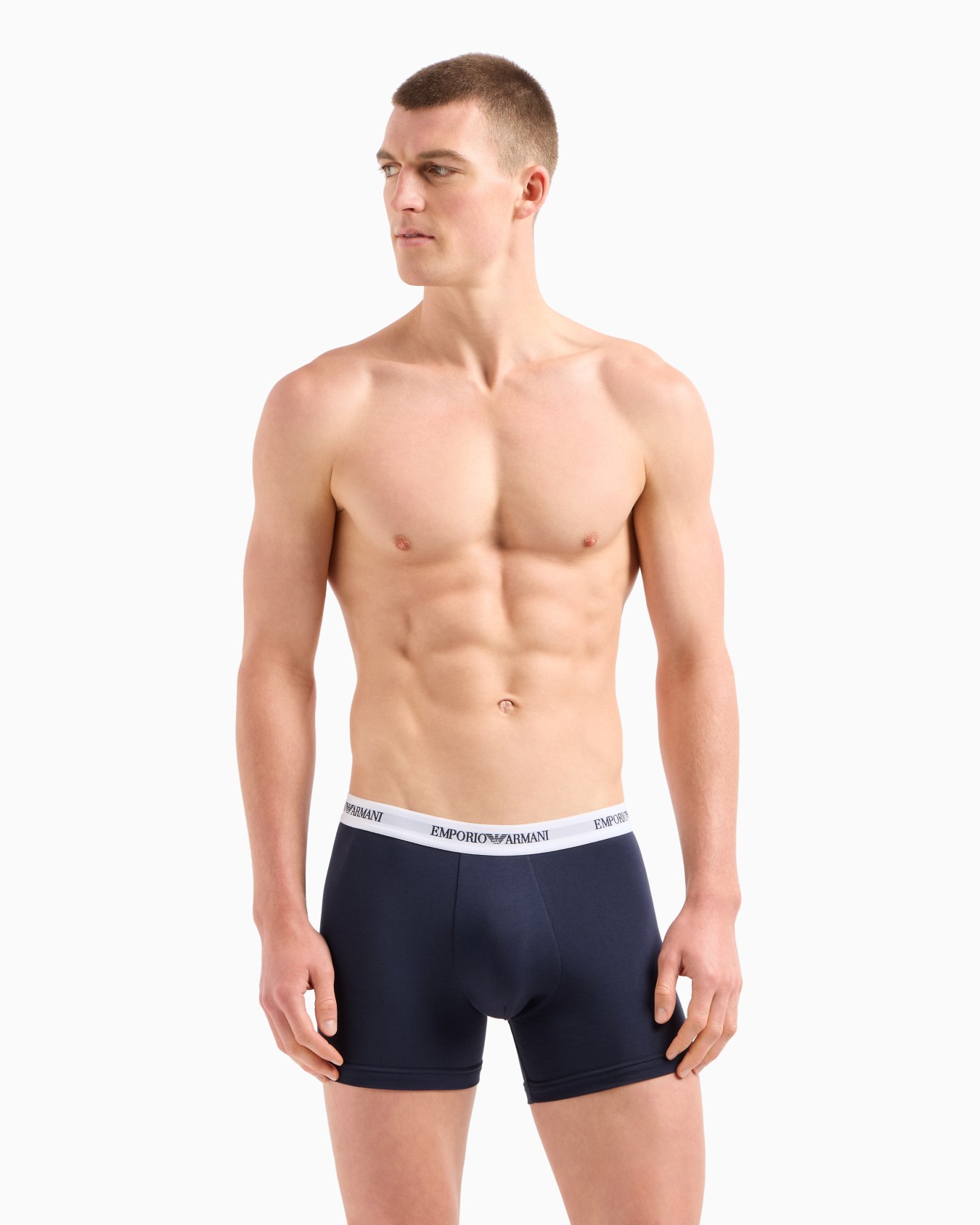 Two-pack of boxer briefs with core logo band Slide 1
