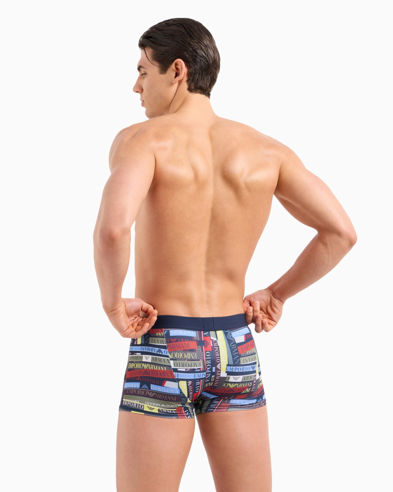 ASV Eng anliegende Boxershorts aus recycelter Mikrofaser mit Allover-Print Folie 2