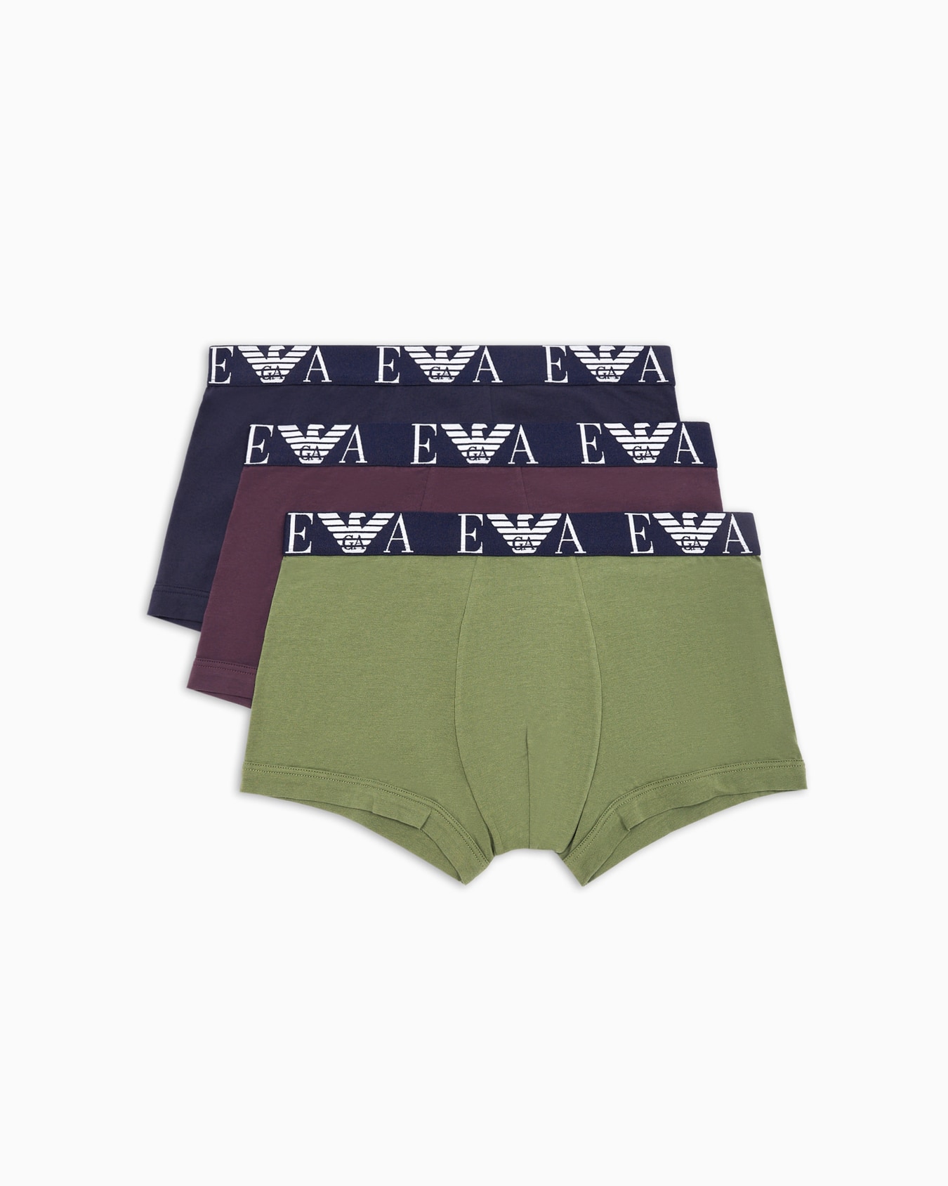 Three-pack of boxer briefs with bold monogram logo Slide 0
