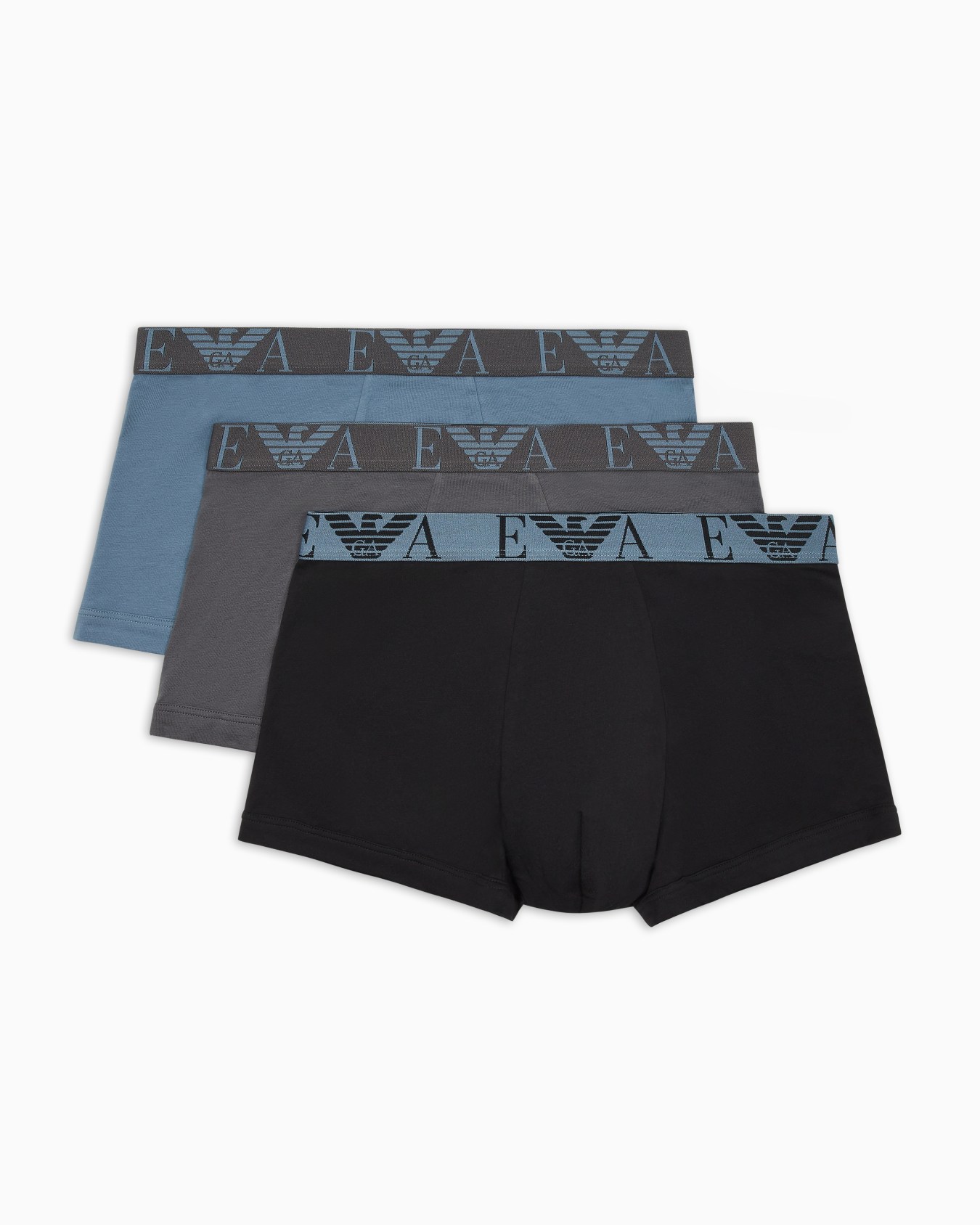 Three-pack of boxer briefs with bold monogram logo Slide 0
