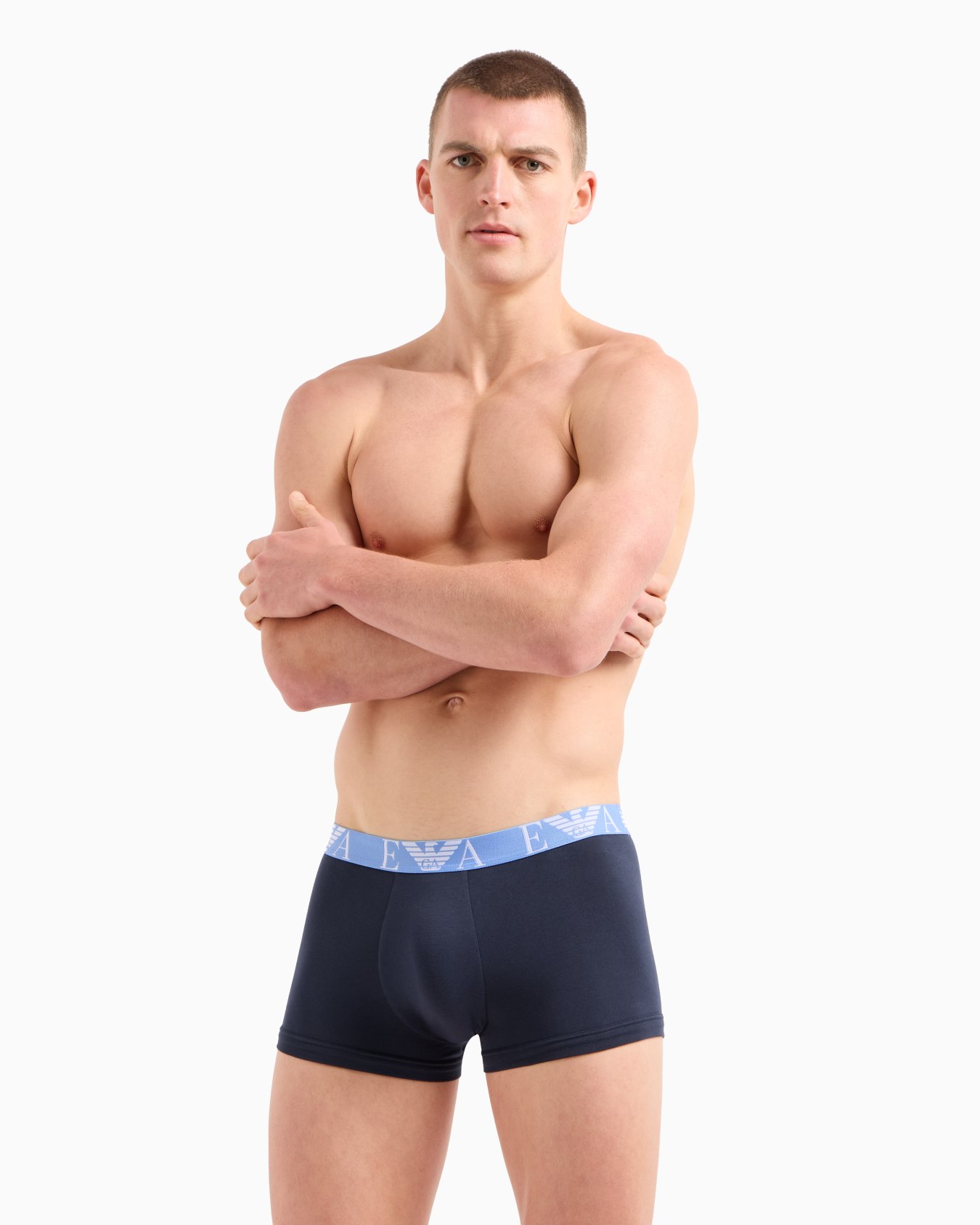 Three-pack of boxer briefs with bold monogram logo Slide 1