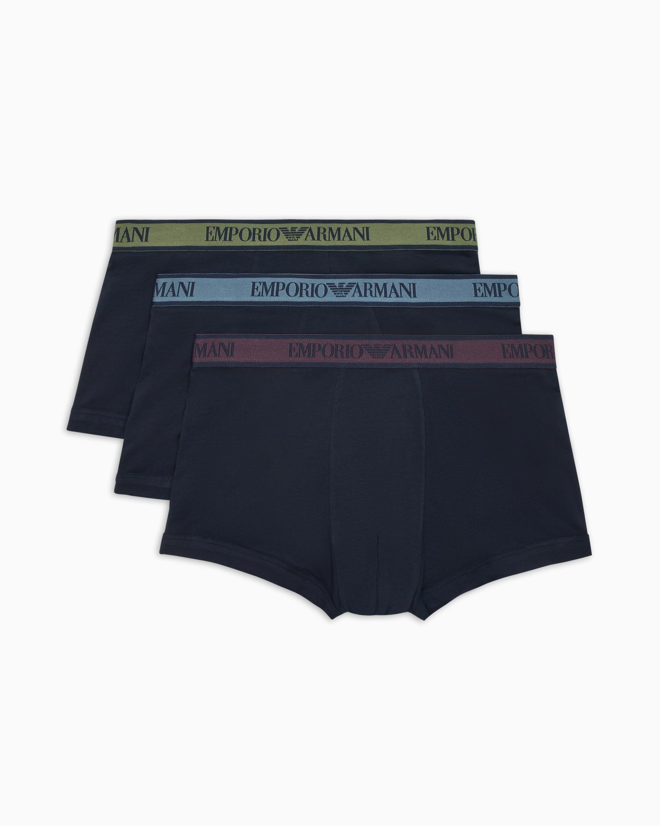 3er-Pack eng anliegende Boxershorts mit mittigem Logo-Band Folie 0