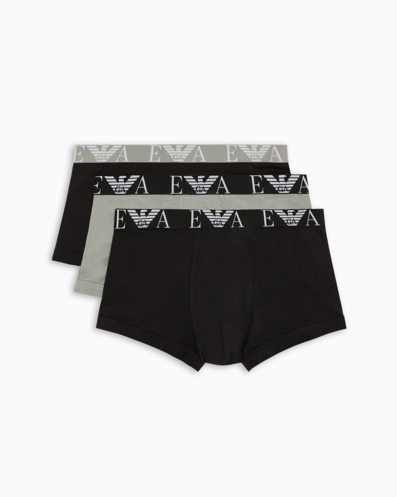 Three-pack of boxer briefs with bold monogram logo Slide 0