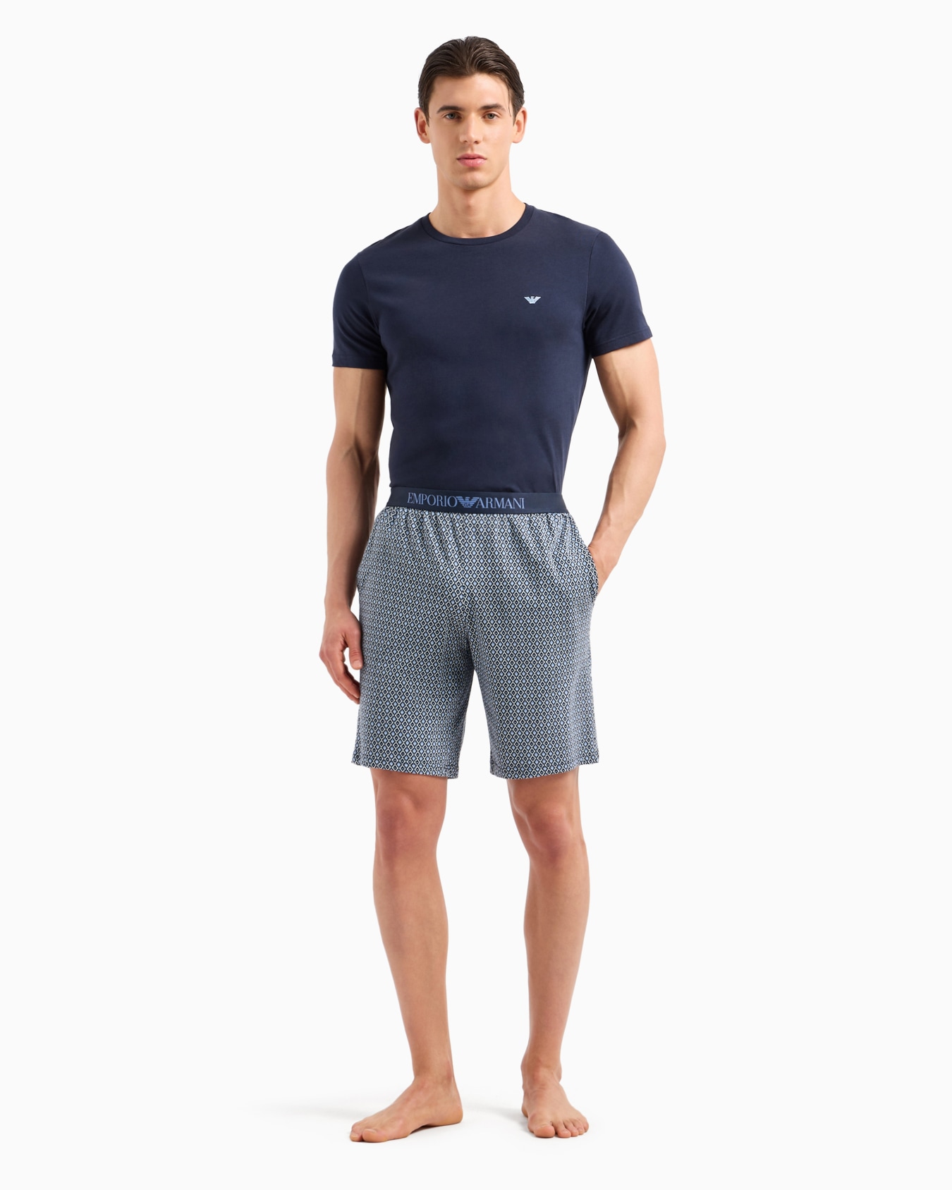 Mixed-pattern short pyjamas Slide 1