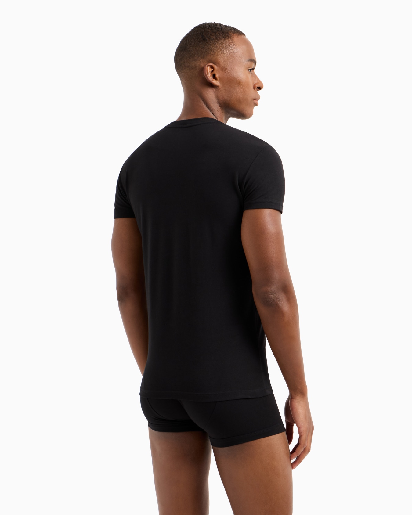 Unterwäsche-Set mit T-Shirt und eng anliegender Boxershorts mit glänzendem Logo Folie 2