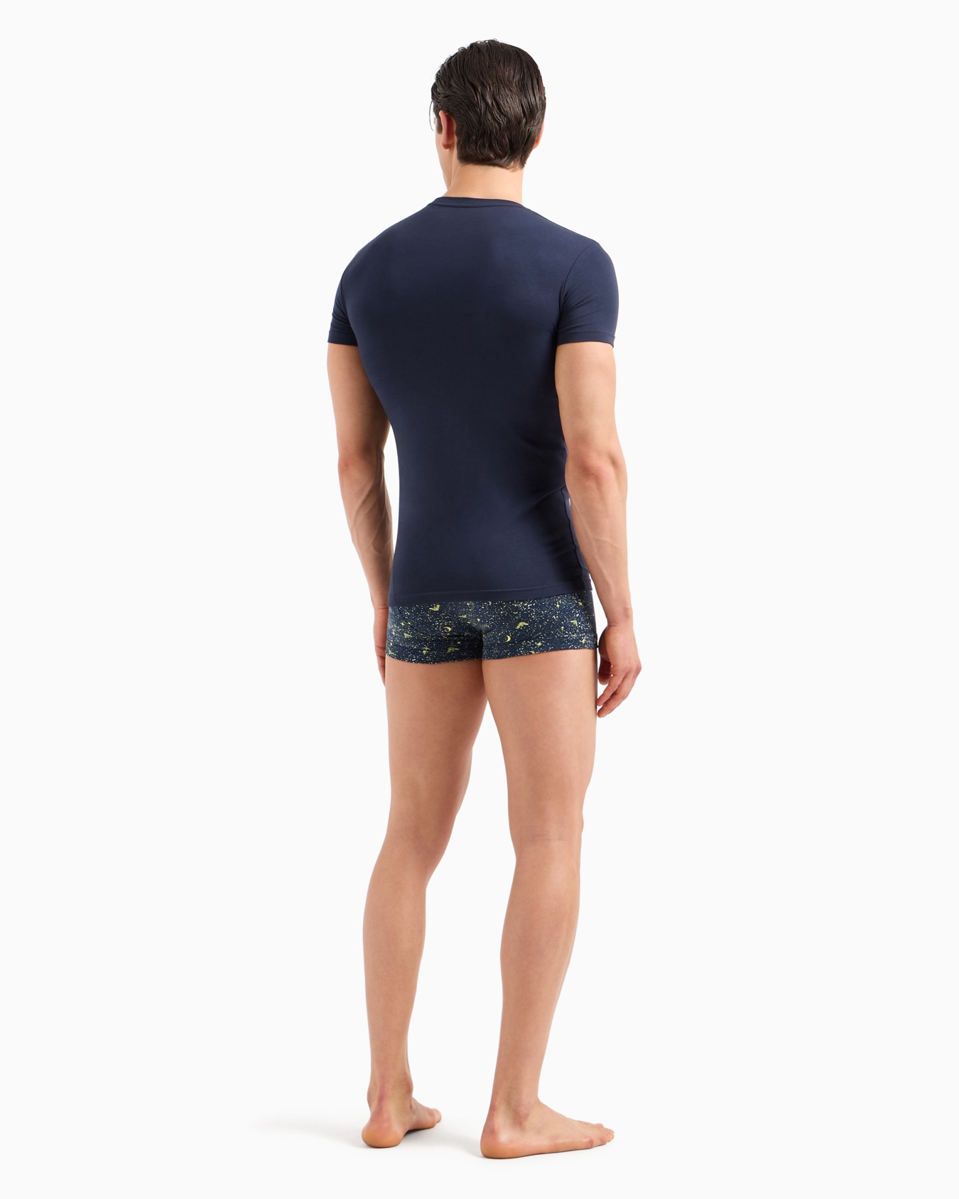 Conjunto de camiseta interior y calzoncillo bóxer con estampado de estrellas brillantes Diapositiva 2