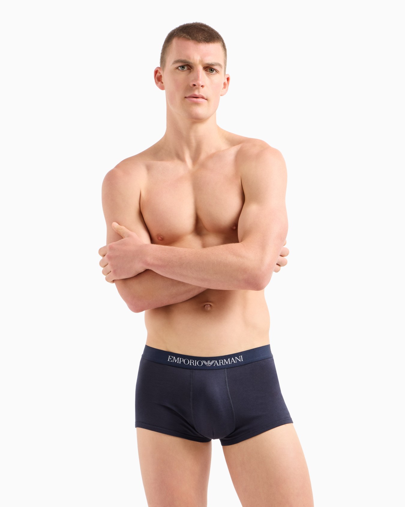 Three-pack of pure cotton basic boxer briefs Slide 1