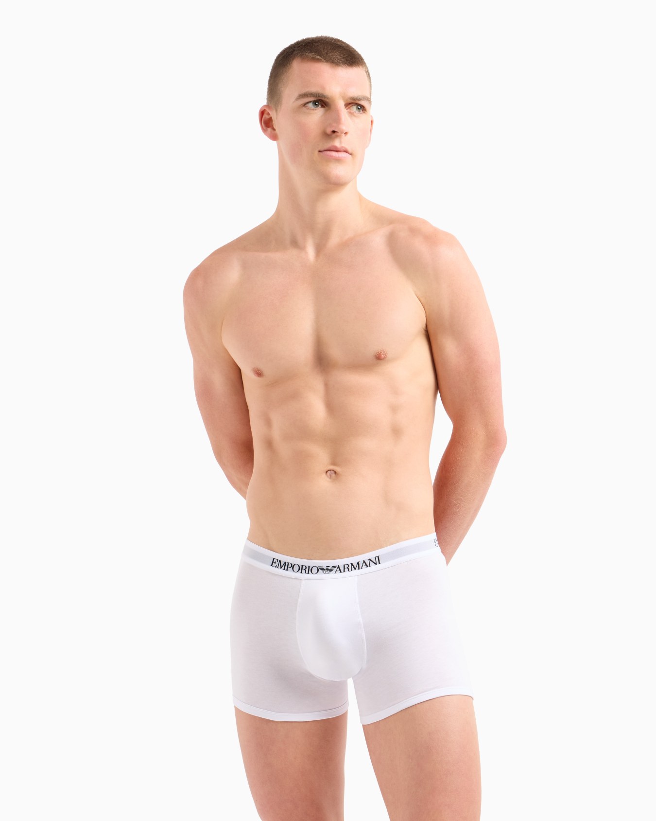 Three-pack of pure cotton basic boxer briefs Slide 1