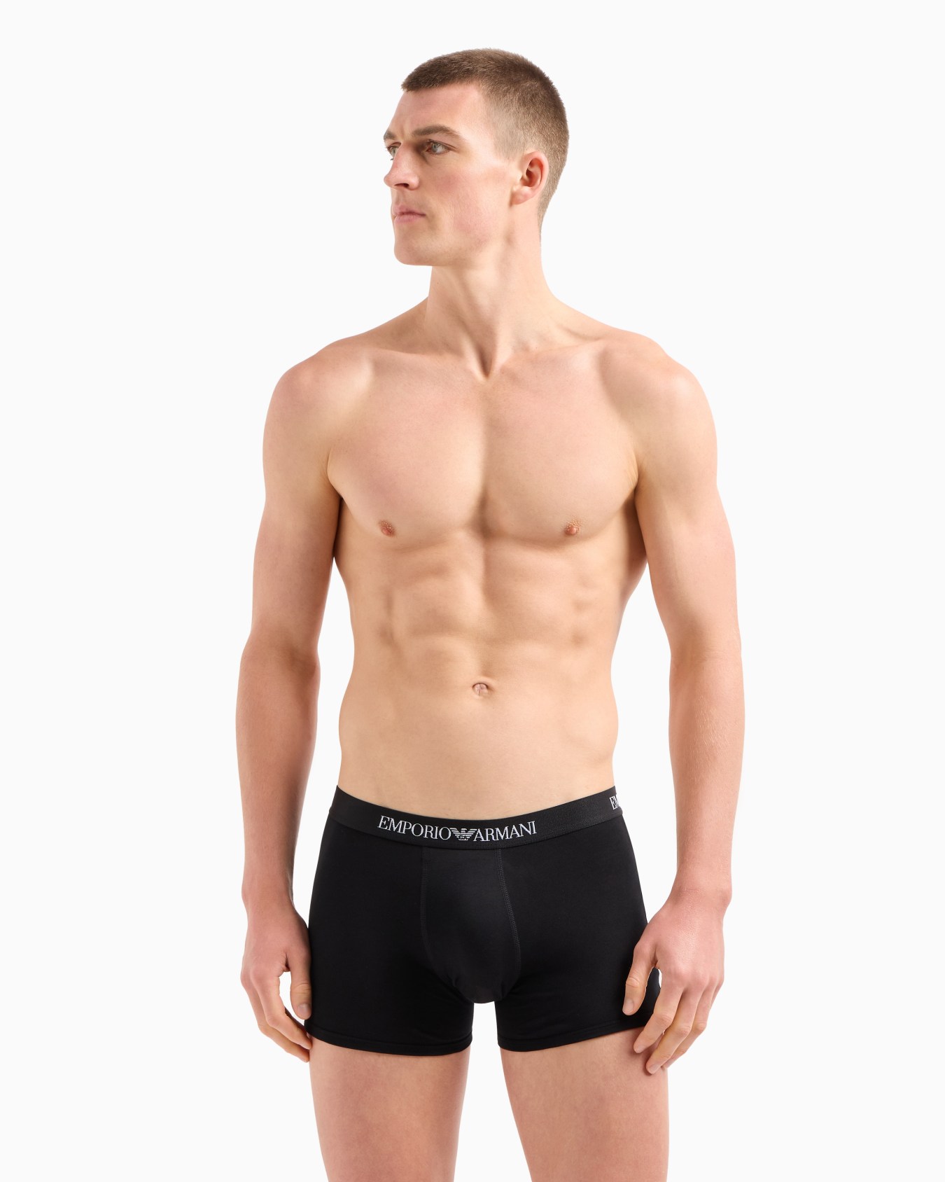Three-pack of pure cotton basic boxer briefs Slide 1