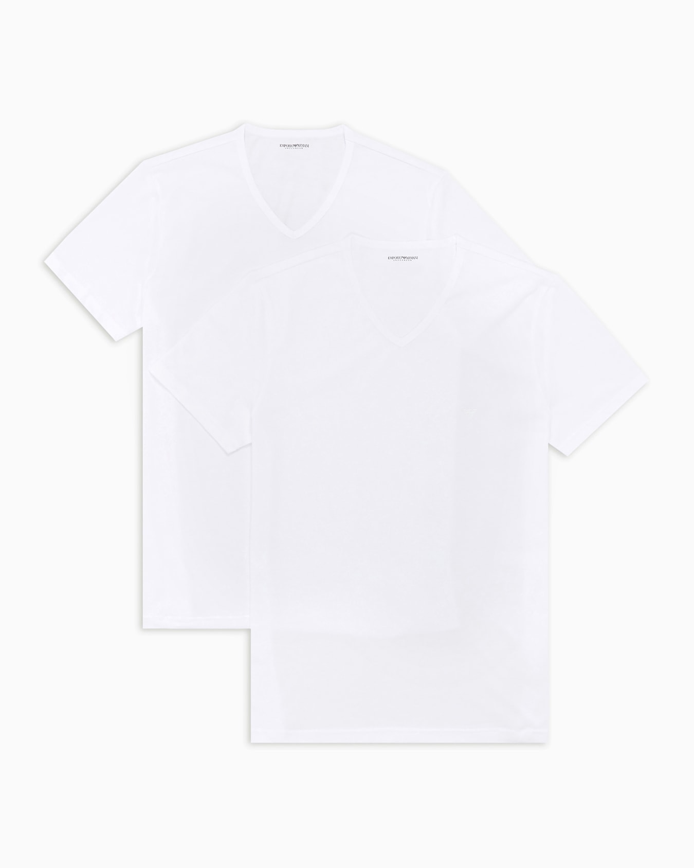 Pack 2 T-shirt underwear scollo V regular fit in puro cotone Slide 0