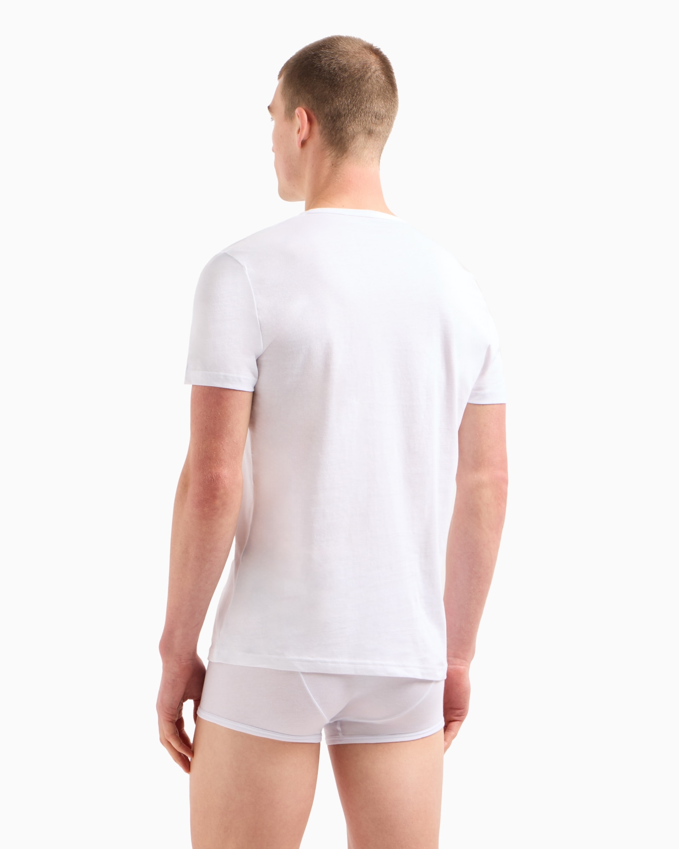 Pack 2 T-shirt underwear scollo V regular fit in puro cotone Slide 2