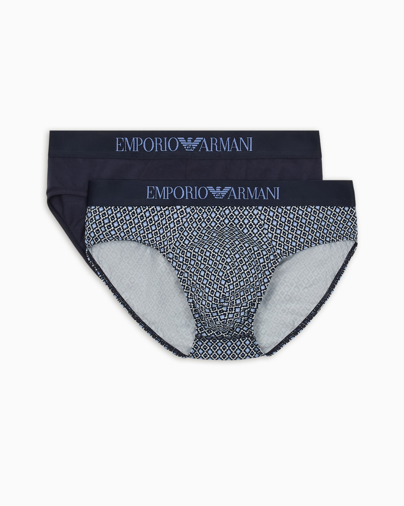Two-pack of mixed pattern print briefs Slide 0