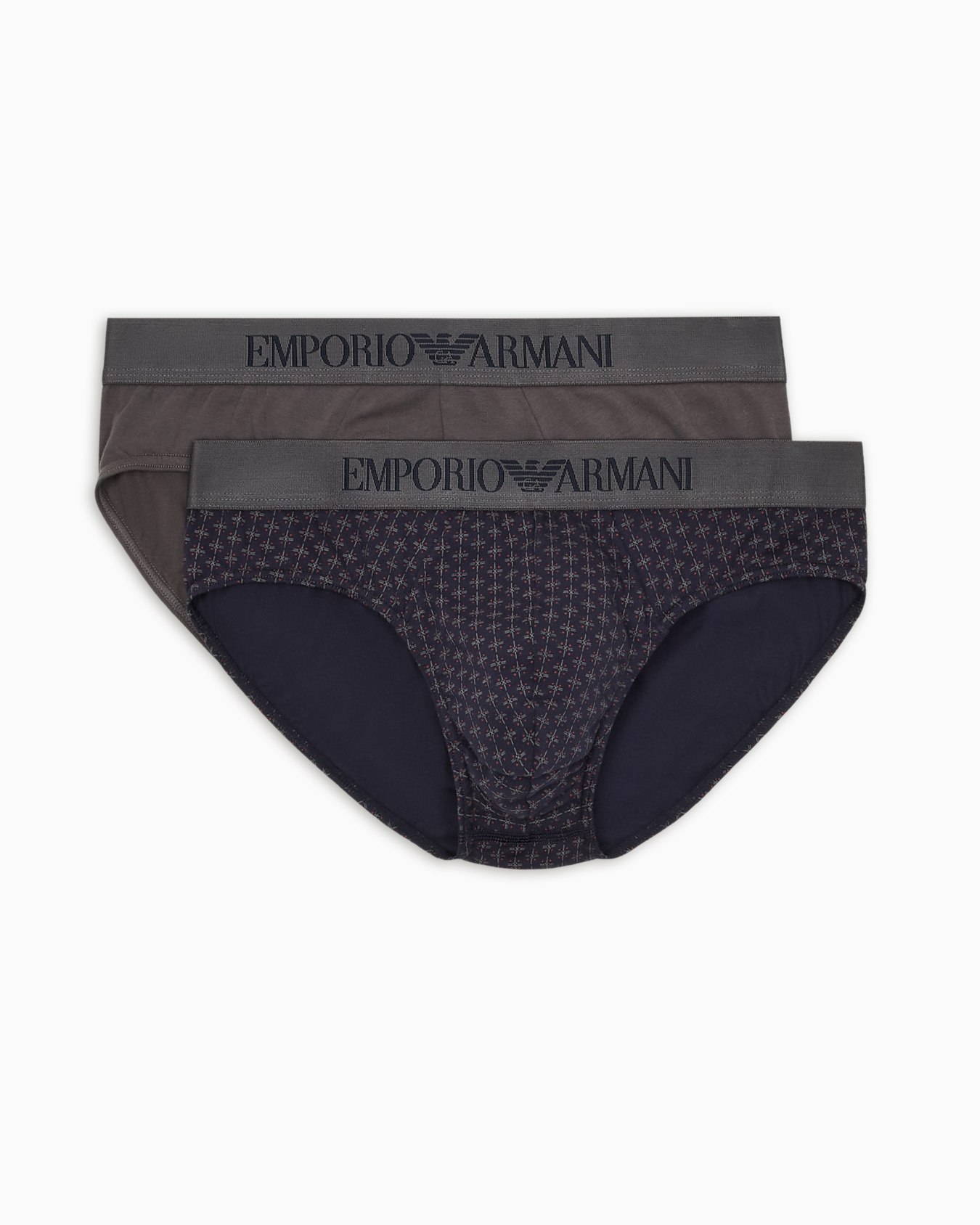 Two-pack of mixed pattern print briefs Slide 0