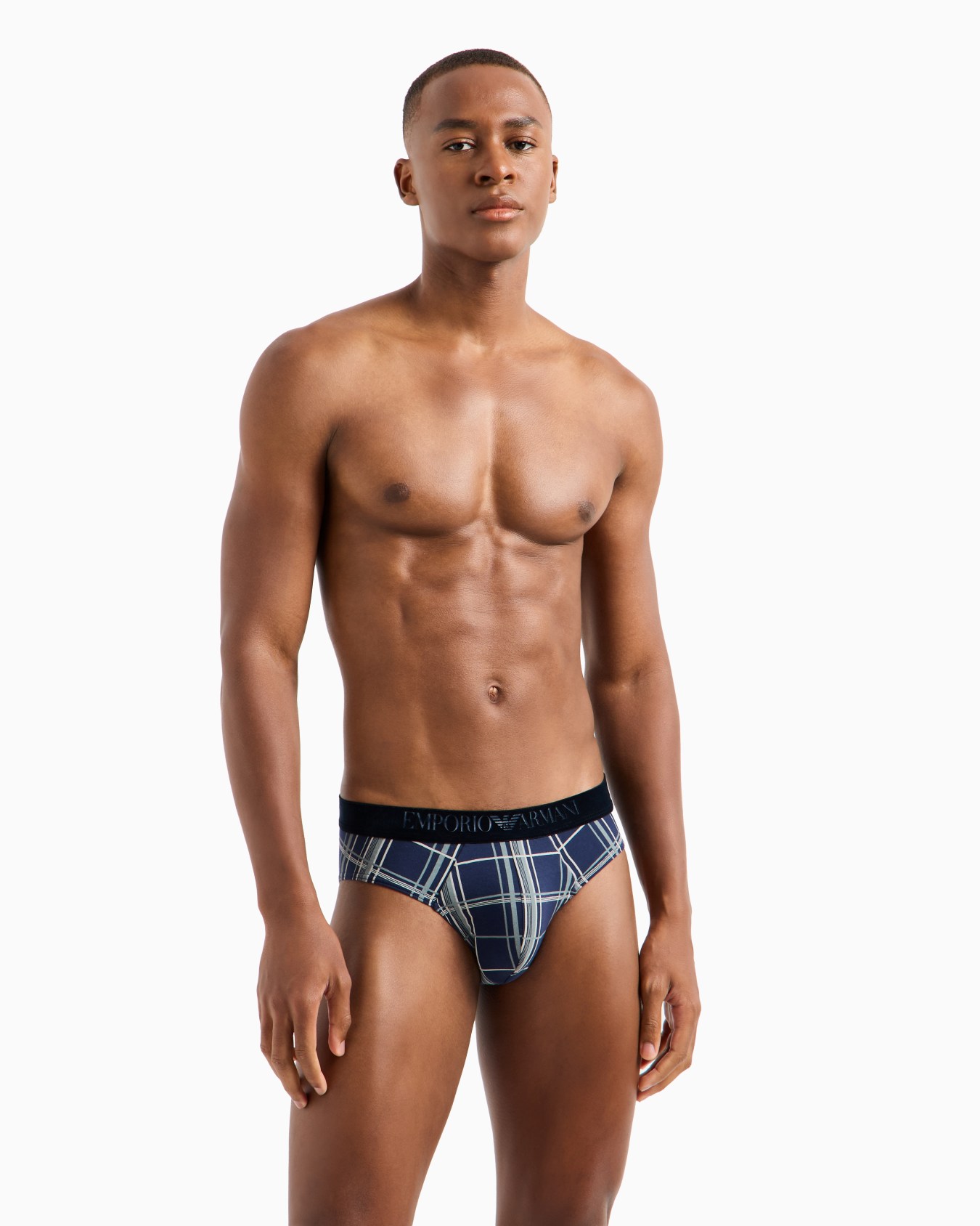 Two-pack of briefs with logo velvet waistband Slide 1