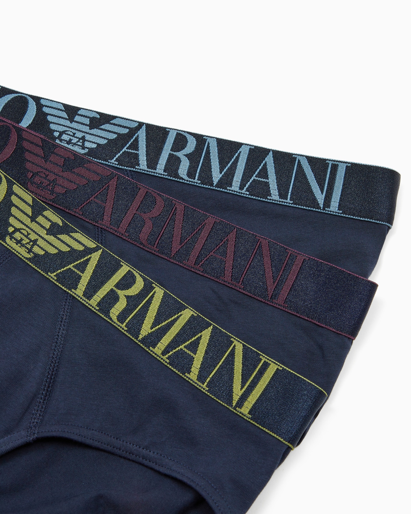 3er-Pack ASV Slip aus Bio-Baumwolle mit glänzendem Logoband Folie 3