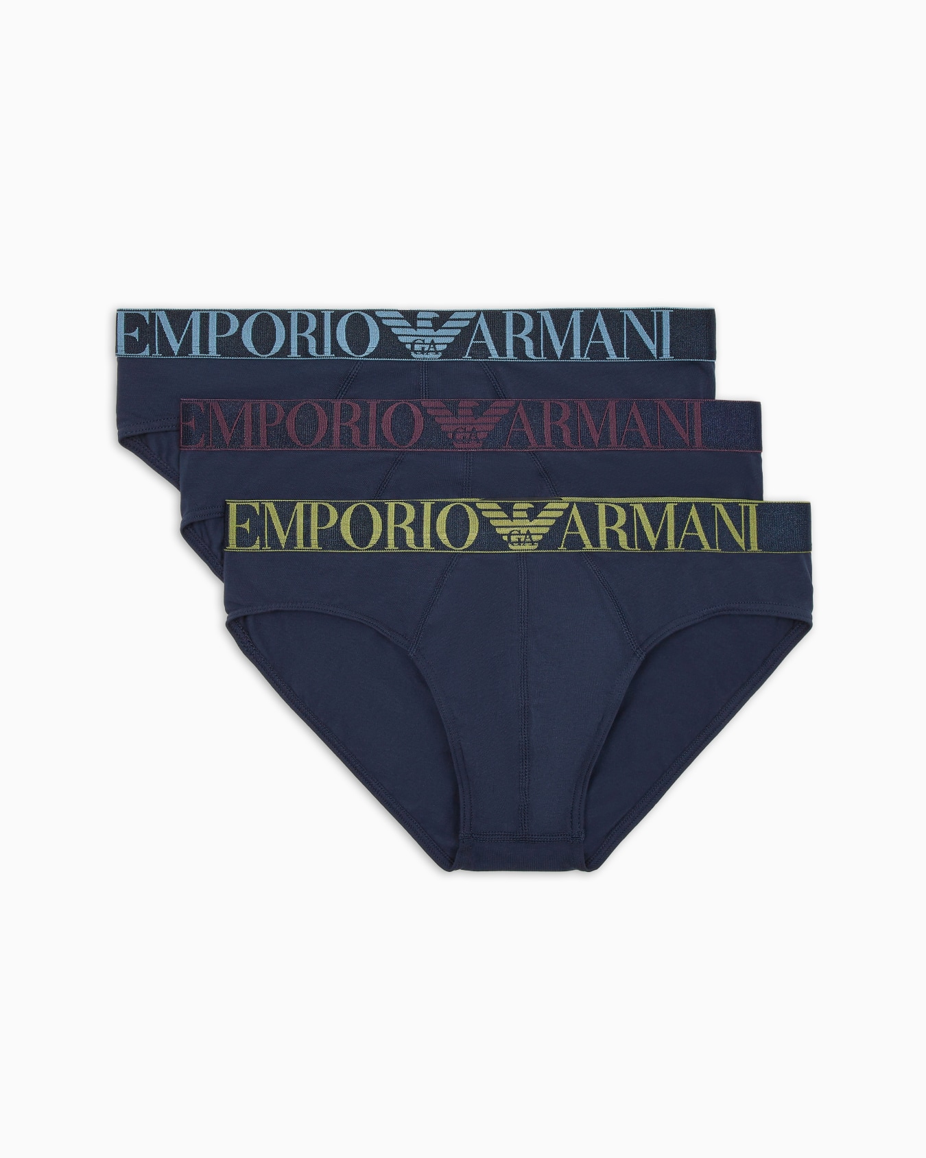 3er-Pack ASV Slip aus Bio-Baumwolle mit glänzendem Logoband Folie 0