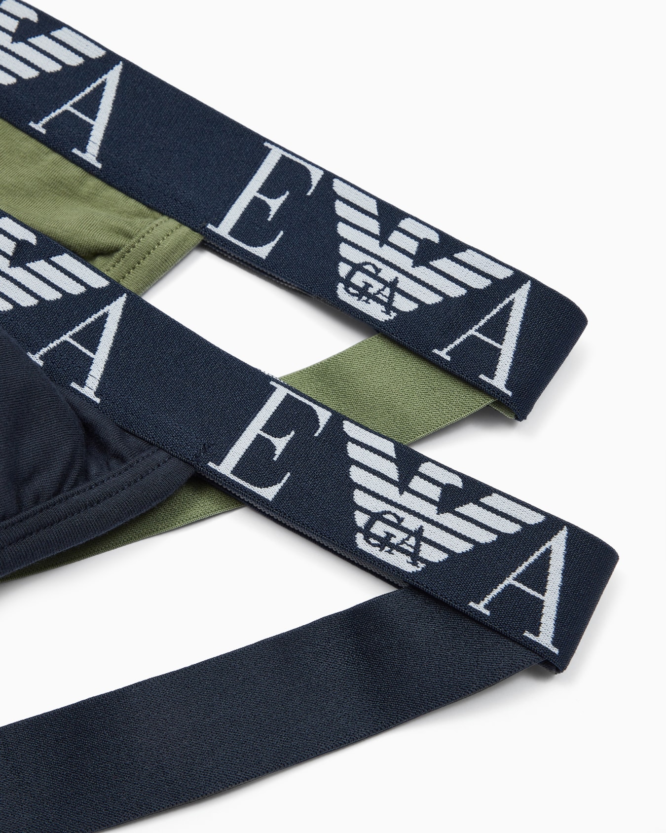 Two-pack of jockstraps with bold monogram logo Slide 3