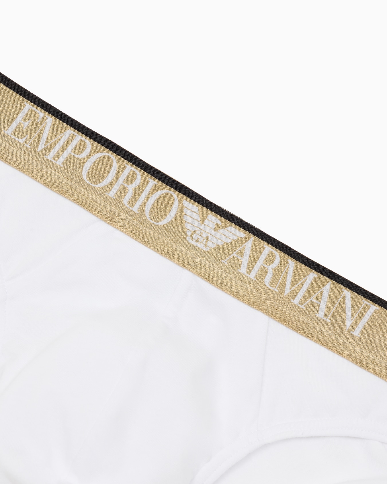 Slip taille élastique avec bande logo brillante Diapositive 3