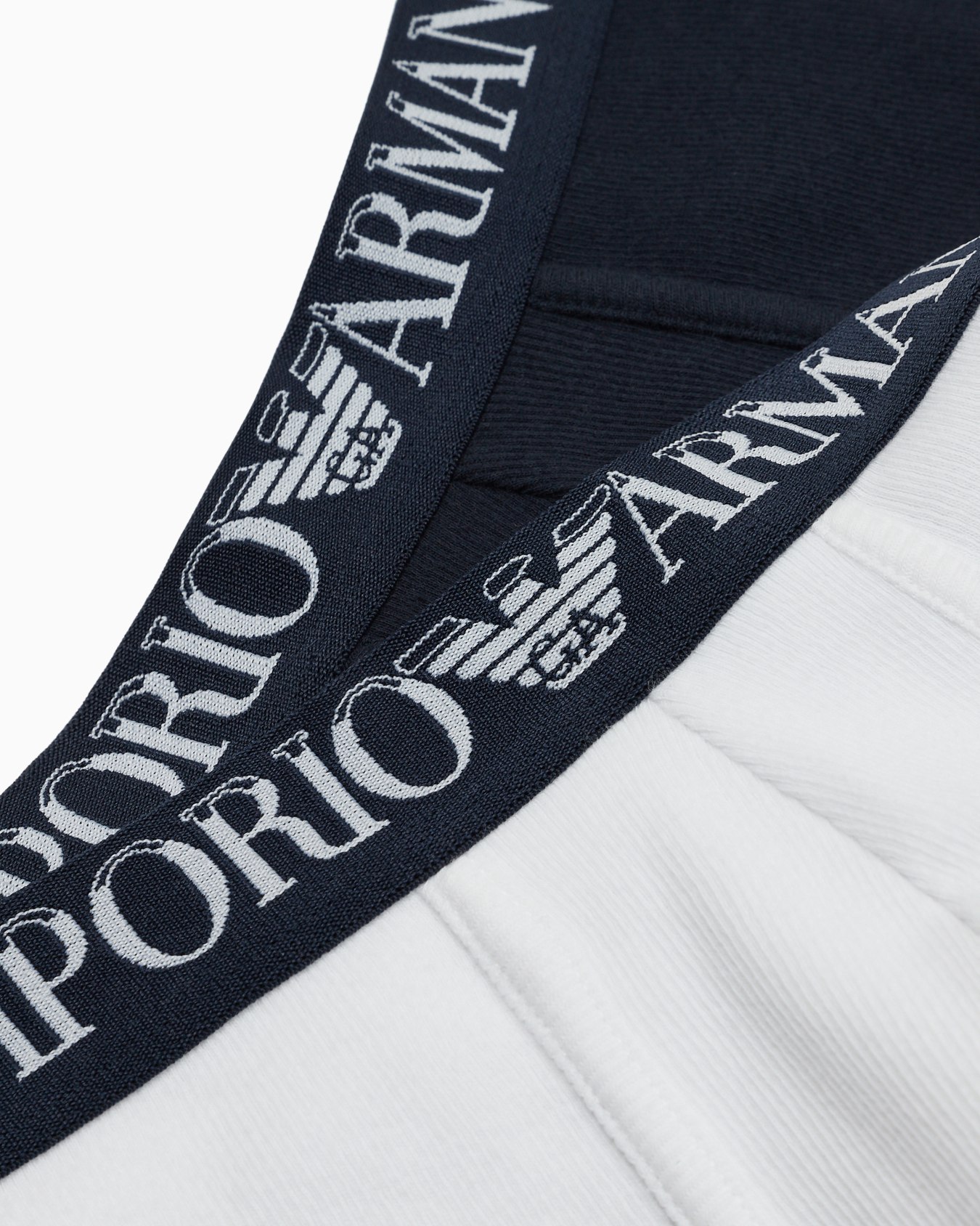 Lot de 2 boxers en coton à fines côtes avec bande logotypée Diapositive 3