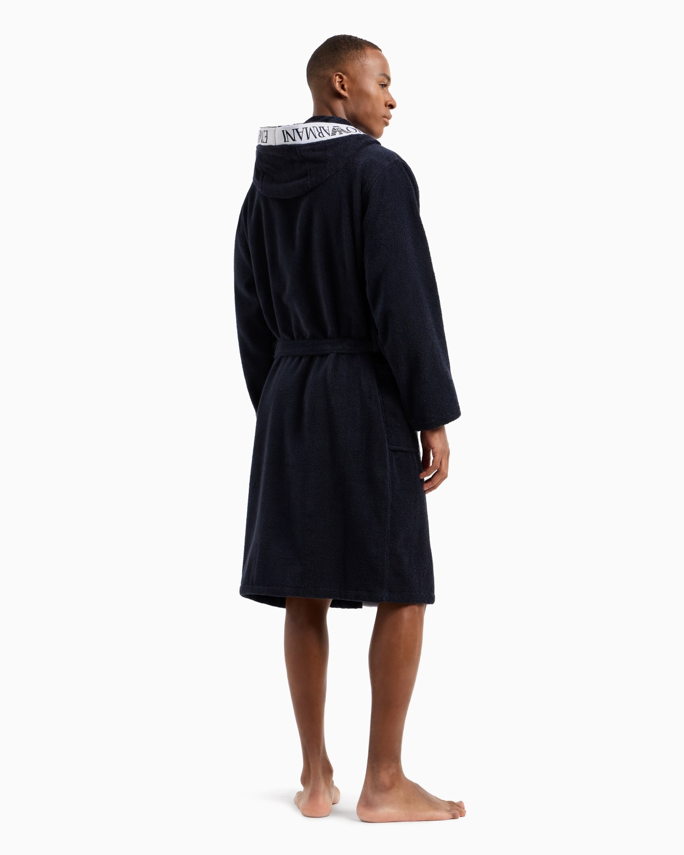 Terrycloth bathrobe with Logotape band Slide 2