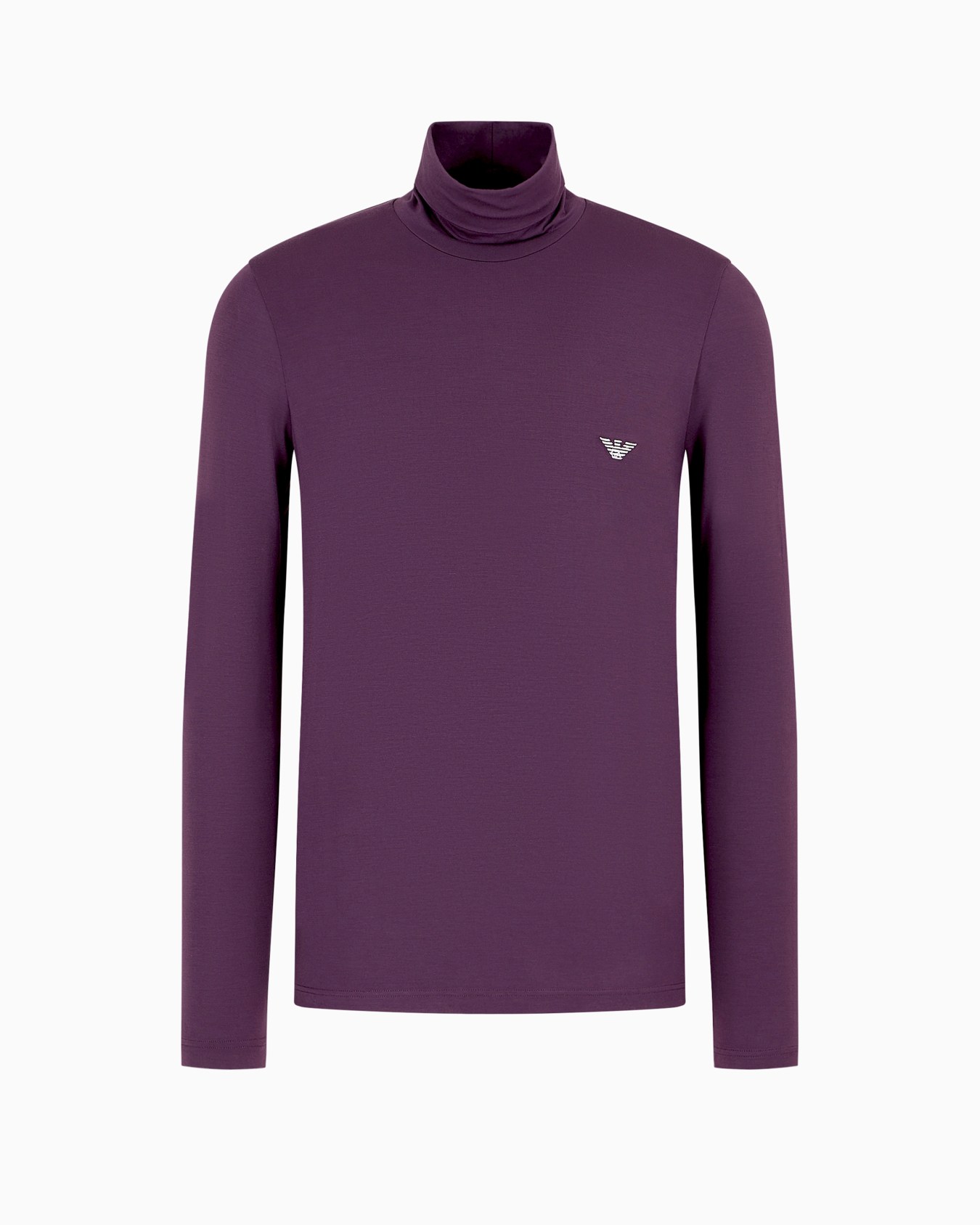 Loungewear fitted mock-neck top in cosy modal Slide 0