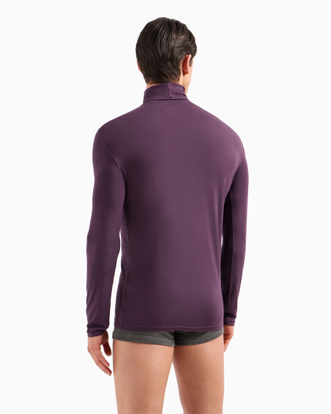Loungewear fitted mock-neck top in cosy modal Slide 2