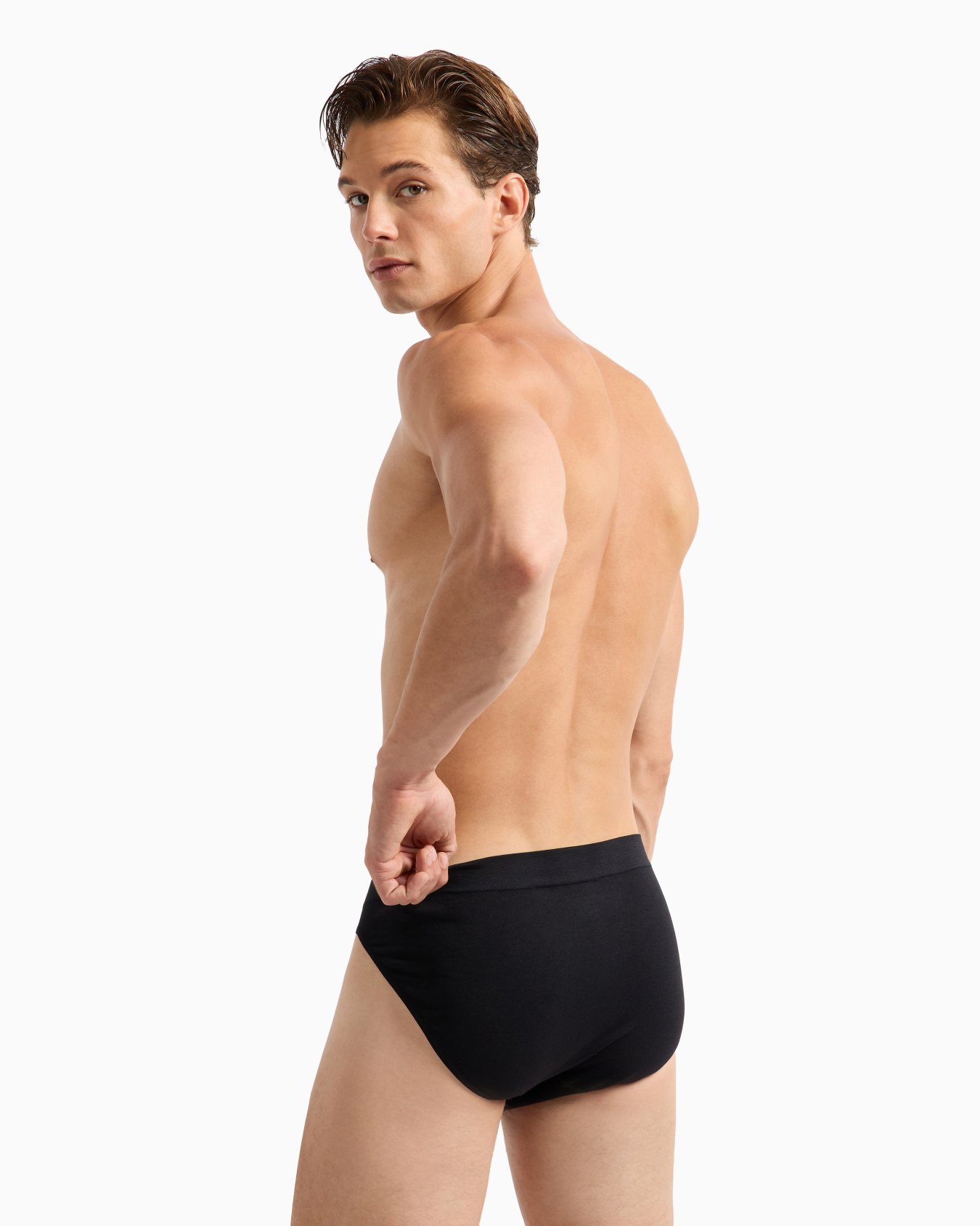 Seamless fabric briefs with logo waistband Slide 2