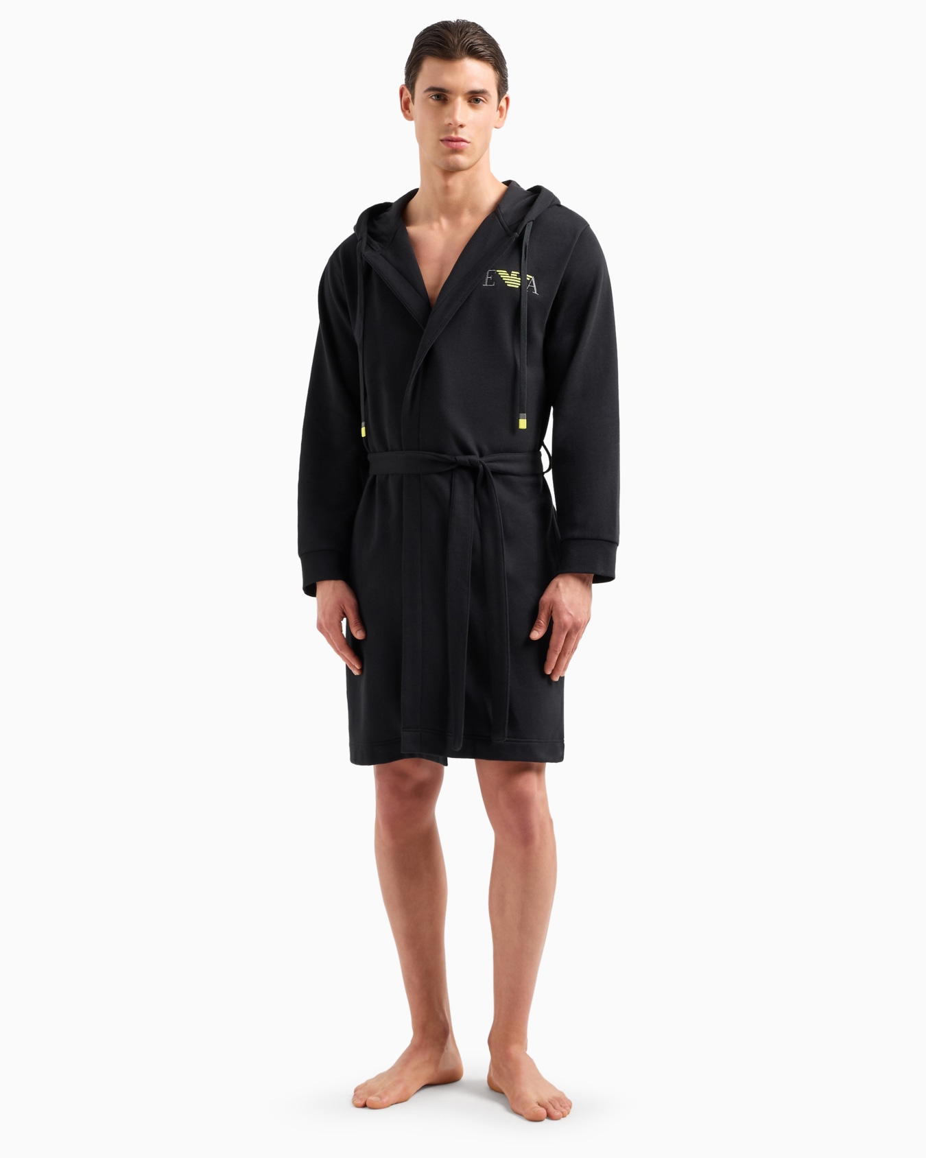 Peignoir à capuche en tissu molletonné Iconic Diapositive 1