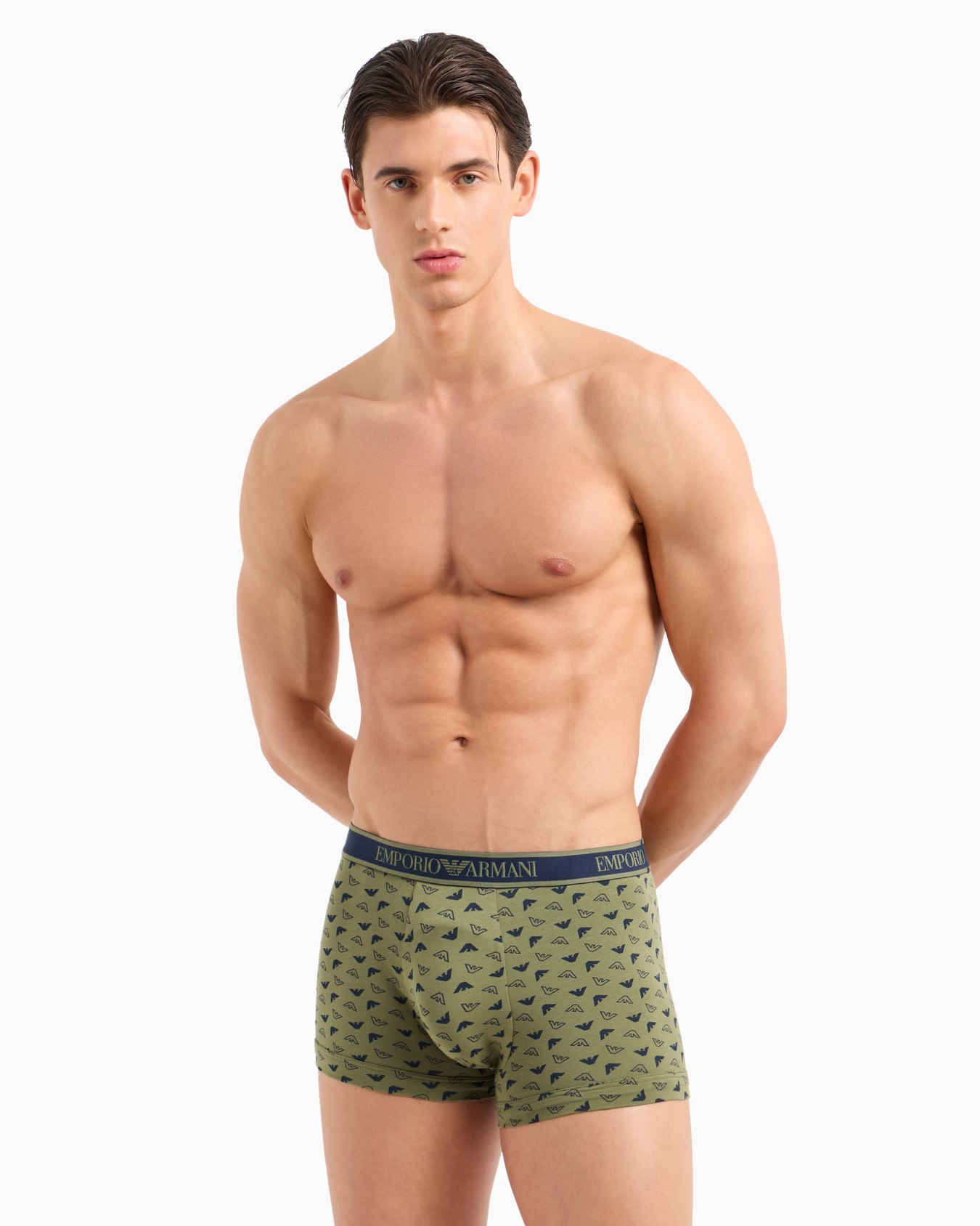 Three-pack of boxer briefs with core logo waistband Slide 1