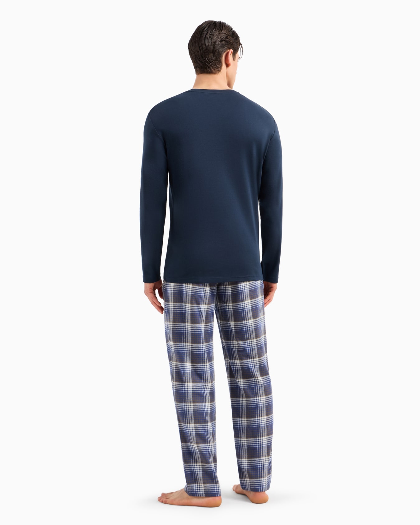 Pyjama avec pantalon en flanelle jacquard à motif all over Diapositive 2