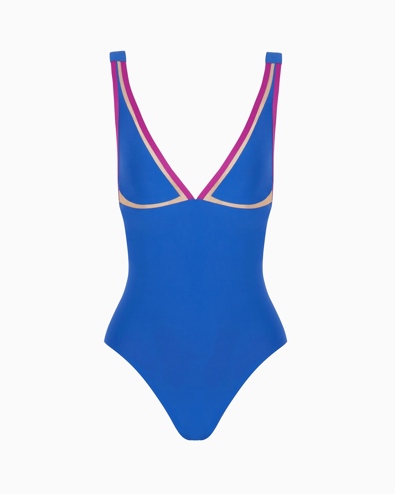 One-piece swimsuit with tulle details Diapositiva 0