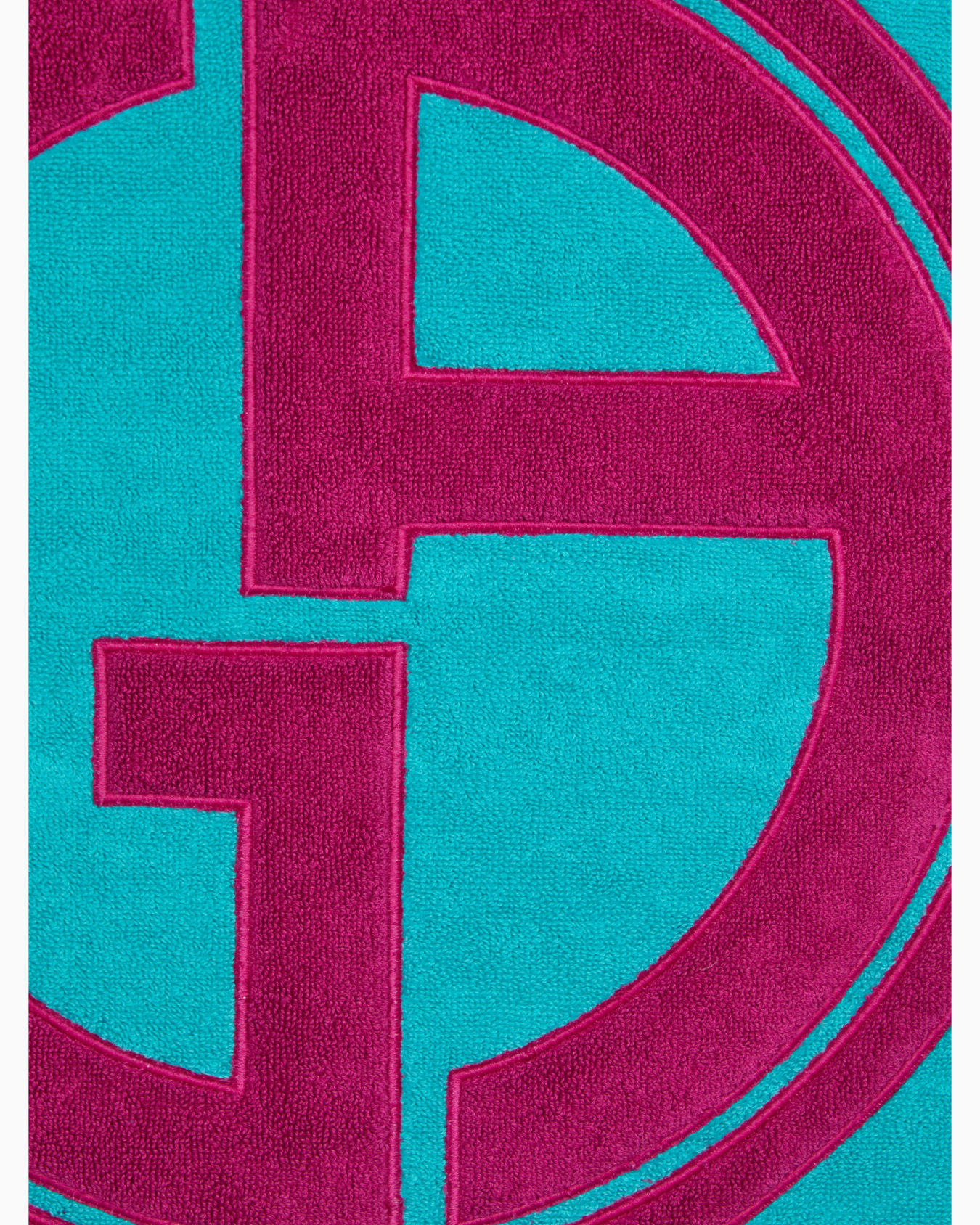 Two-toned beach towel with jacquard logo Slide 1