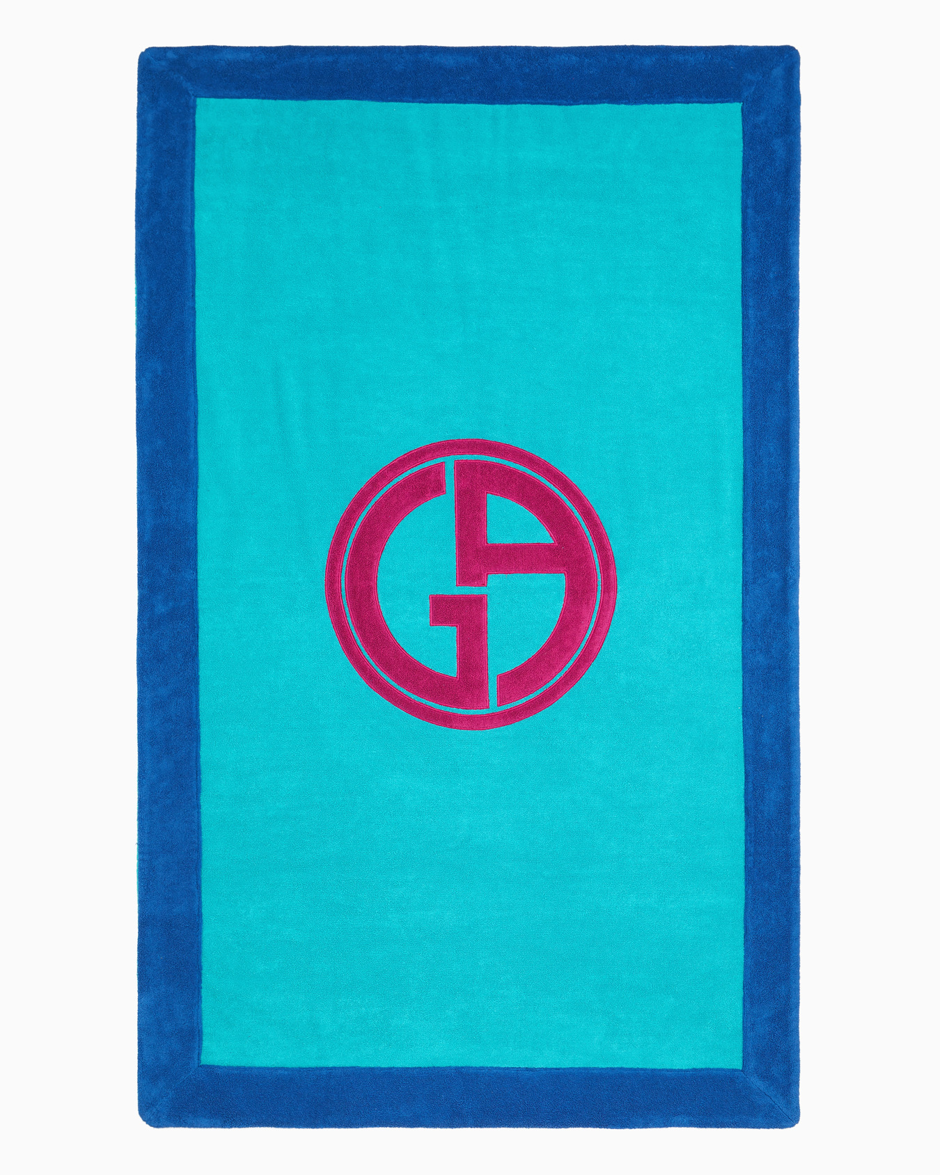 Two-toned beach towel with jacquard logo Slide 0